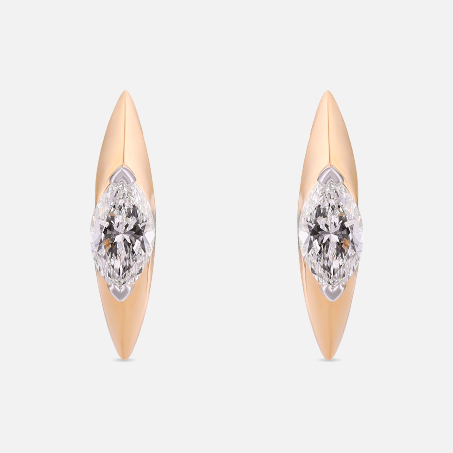 Lab Grown 1.040 Carat Diamond Hoop Earrings in 18 Karat Gold | SKU : 0004940357