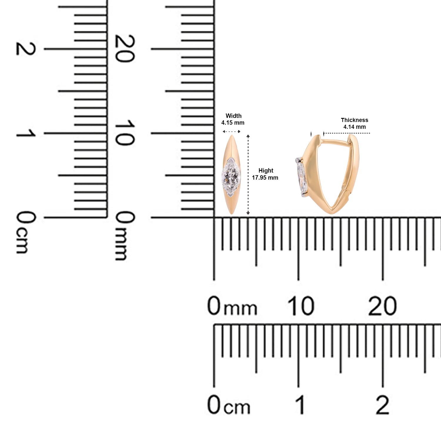 Lab Grown 1.040 Carat Diamond Hoop Earrings in 18 Karat Gold | SKU : 0004940357
