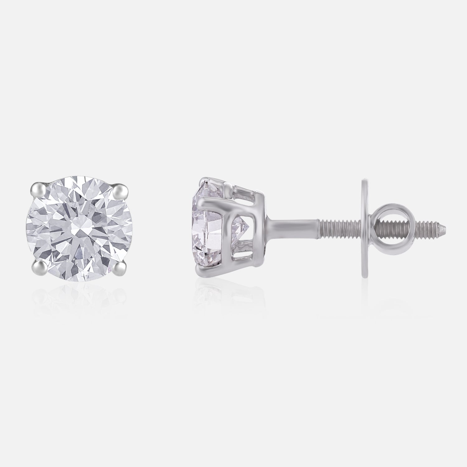 Lab Grown 1.51 Carat Diamond Stud Earrings in 18 Karat Gold | SKU : 0005032600