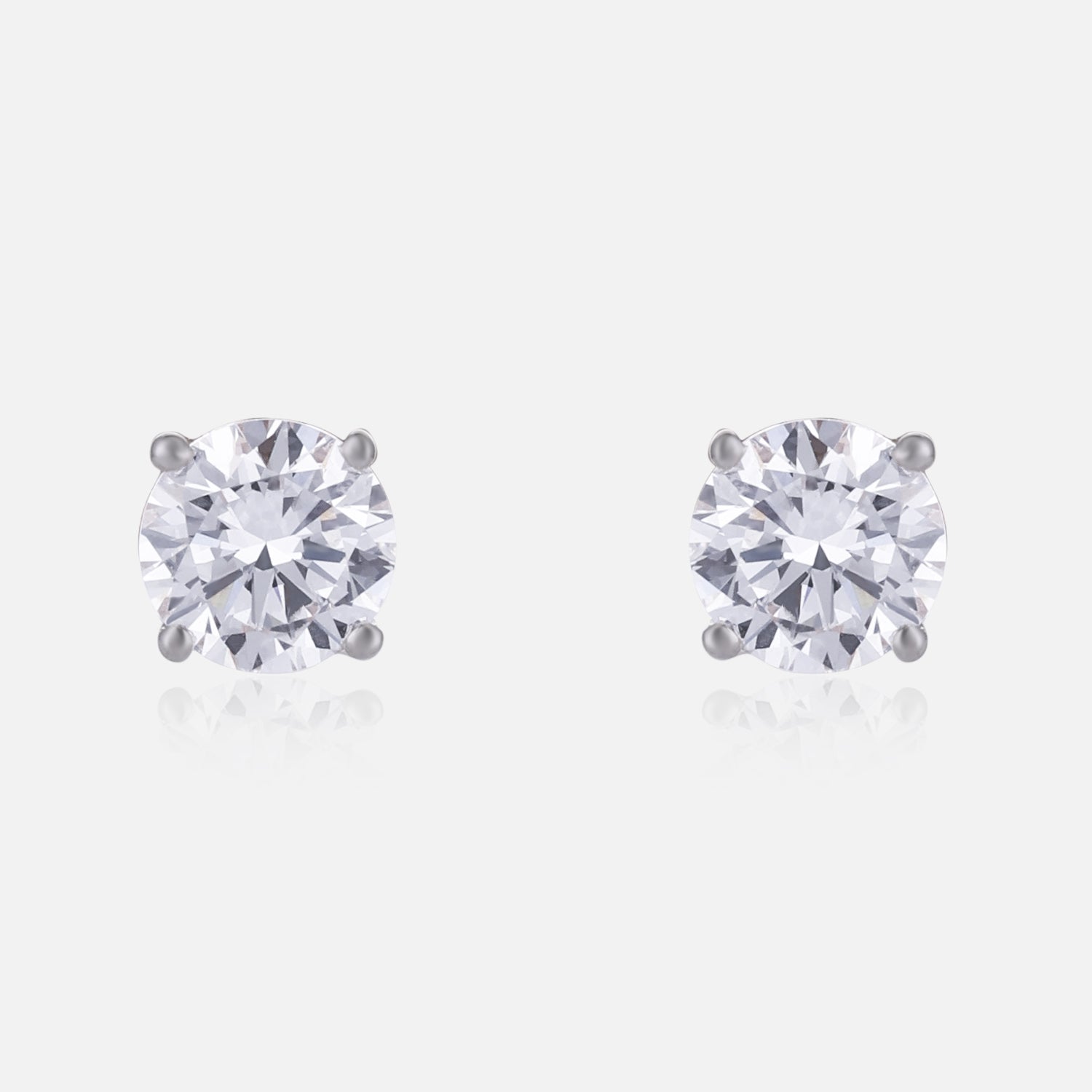 Lab Grown 1.510 Carat Diamond Stud Earrings in 18 Karat Rose Gold | SKU : 0005032624