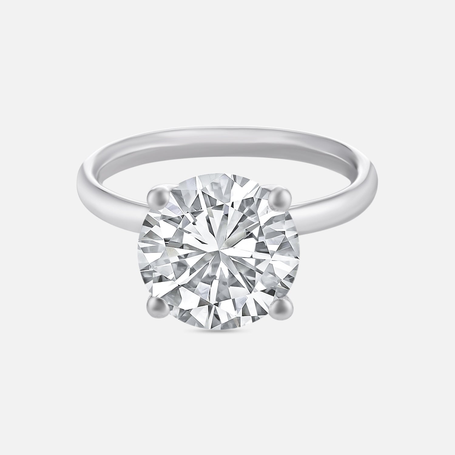 Lab Grown 4.05 Carat Diamond Solitaire Ring in 18 Karat Gold | SKU : 0005052547
