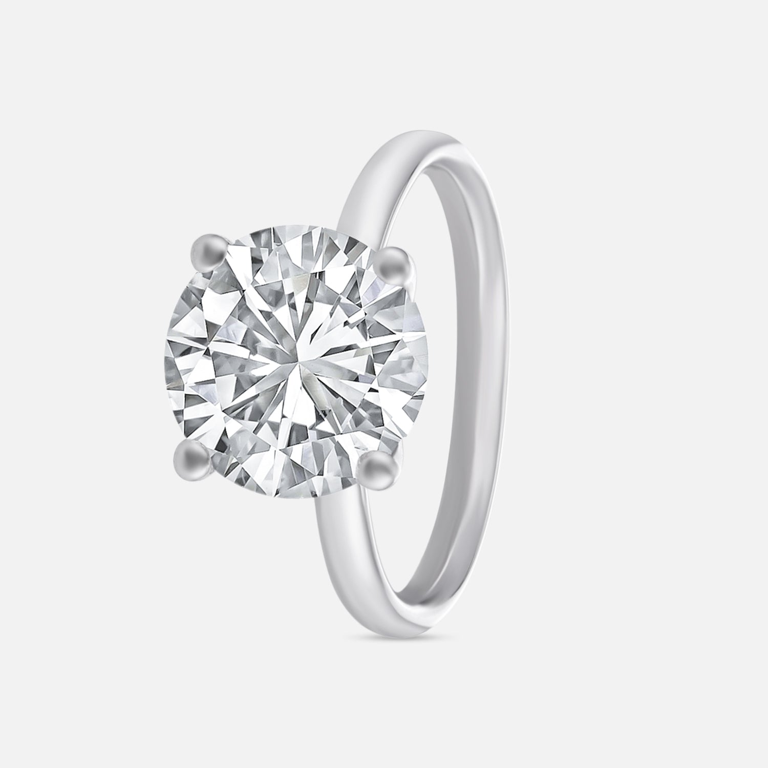 Lab Grown 4.05 Carat Diamond Solitaire Ring in 18 Karat Gold | SKU : 0005052547