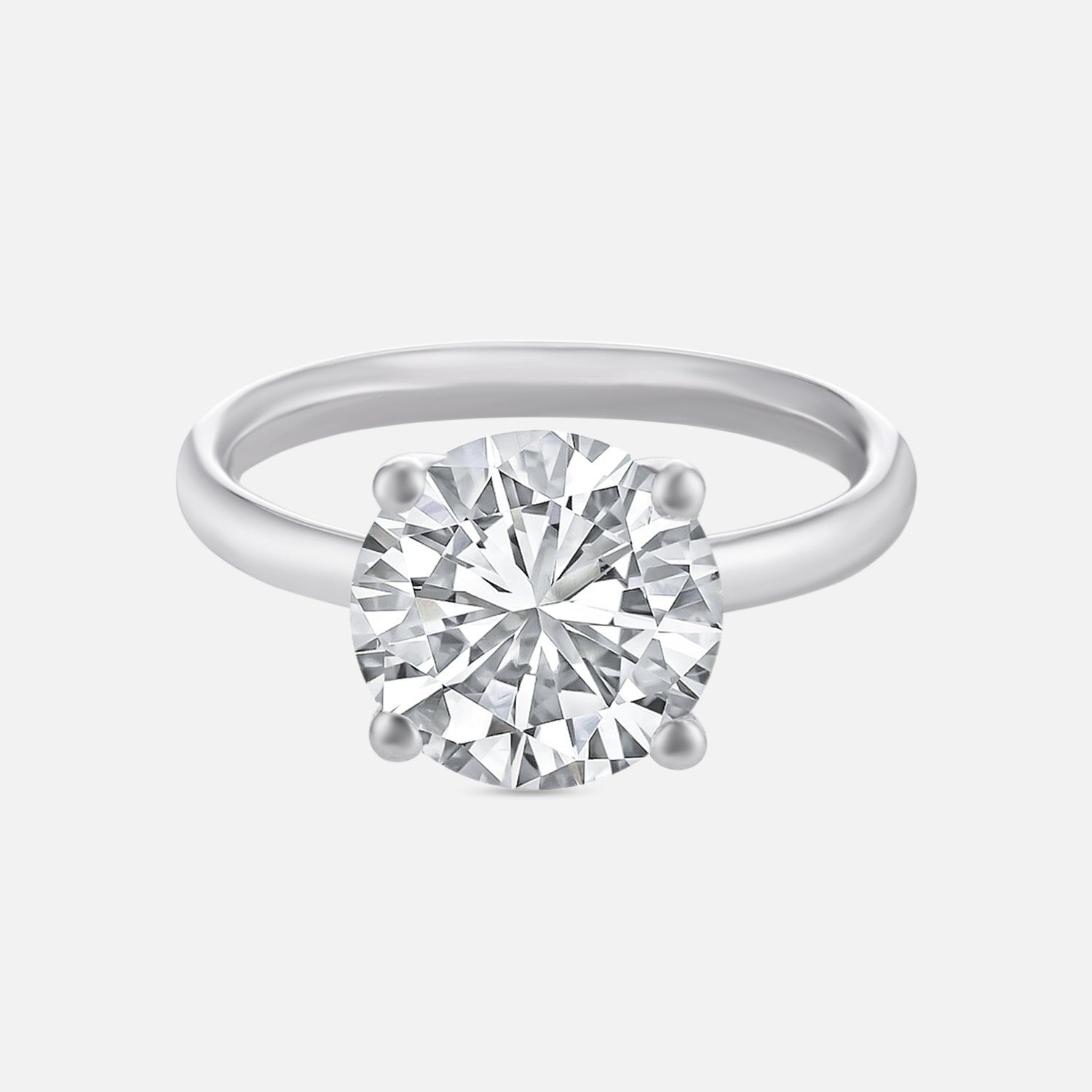 Lab Grown 4.050 Carat Diamond Solitaire Ring in 18 Karat Gold | SKU : 0005052653