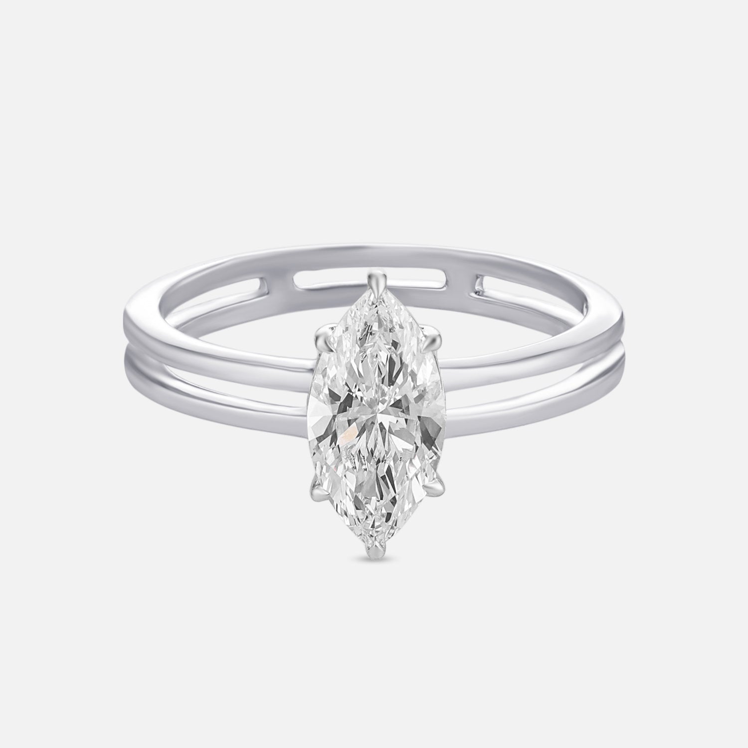 Lab Grown 1.020 Carat Marquise Diamond Solitaire Ring in 18 Karat Gold | SKU : 0005053247