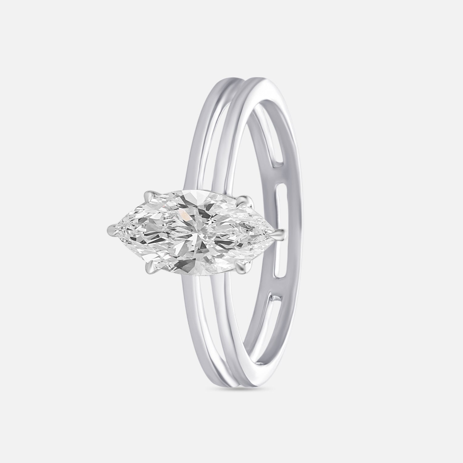 Lab Grown 1.020 Carat Marquise Diamond Solitaire Ring in 18 Karat Gold | SKU : 0005053247