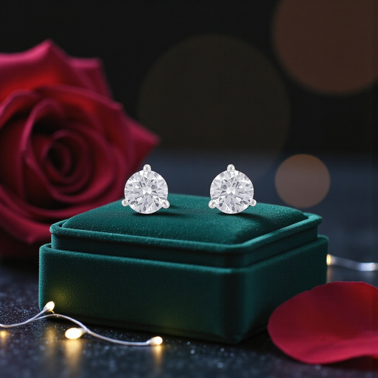 Lab Grown 4.100 Carat Classic Round Brilliant Diamond Stud Earrings | SKU : 0005067466