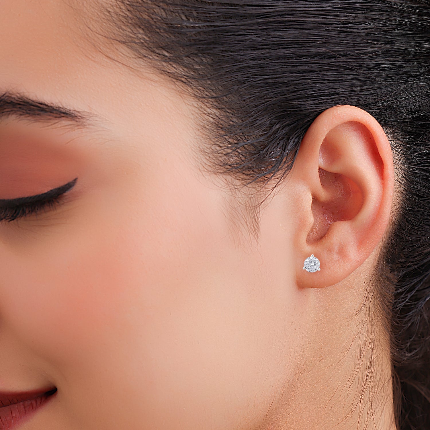 Lab Grown 4.100 Carat Classic Round Brilliant Diamond Stud Earrings | SKU : 0005067466