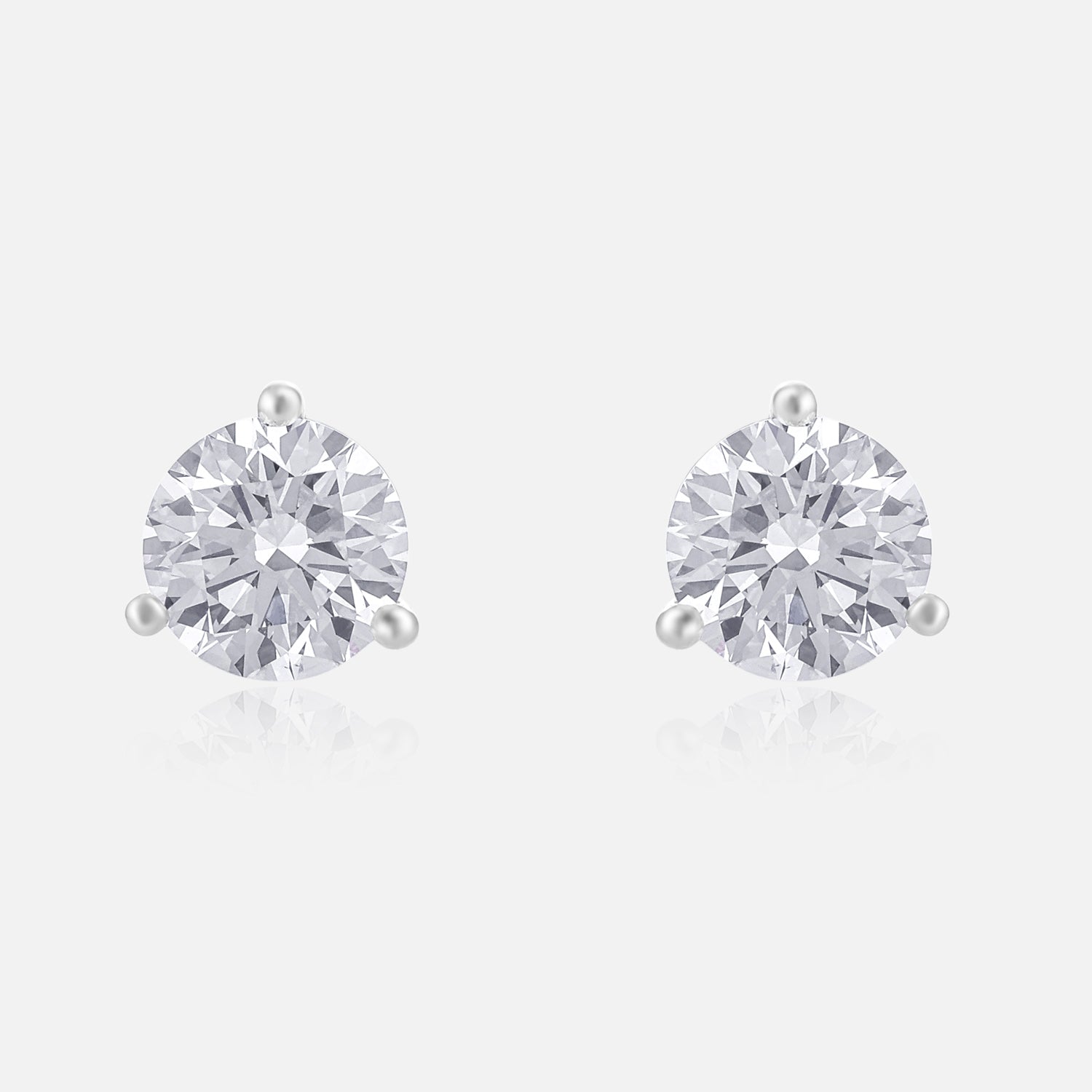 Lab Grown 4.080 Carat Round Brilliant Diamond Stud Earrings in Yellow Gold | SKU : 0005067480
