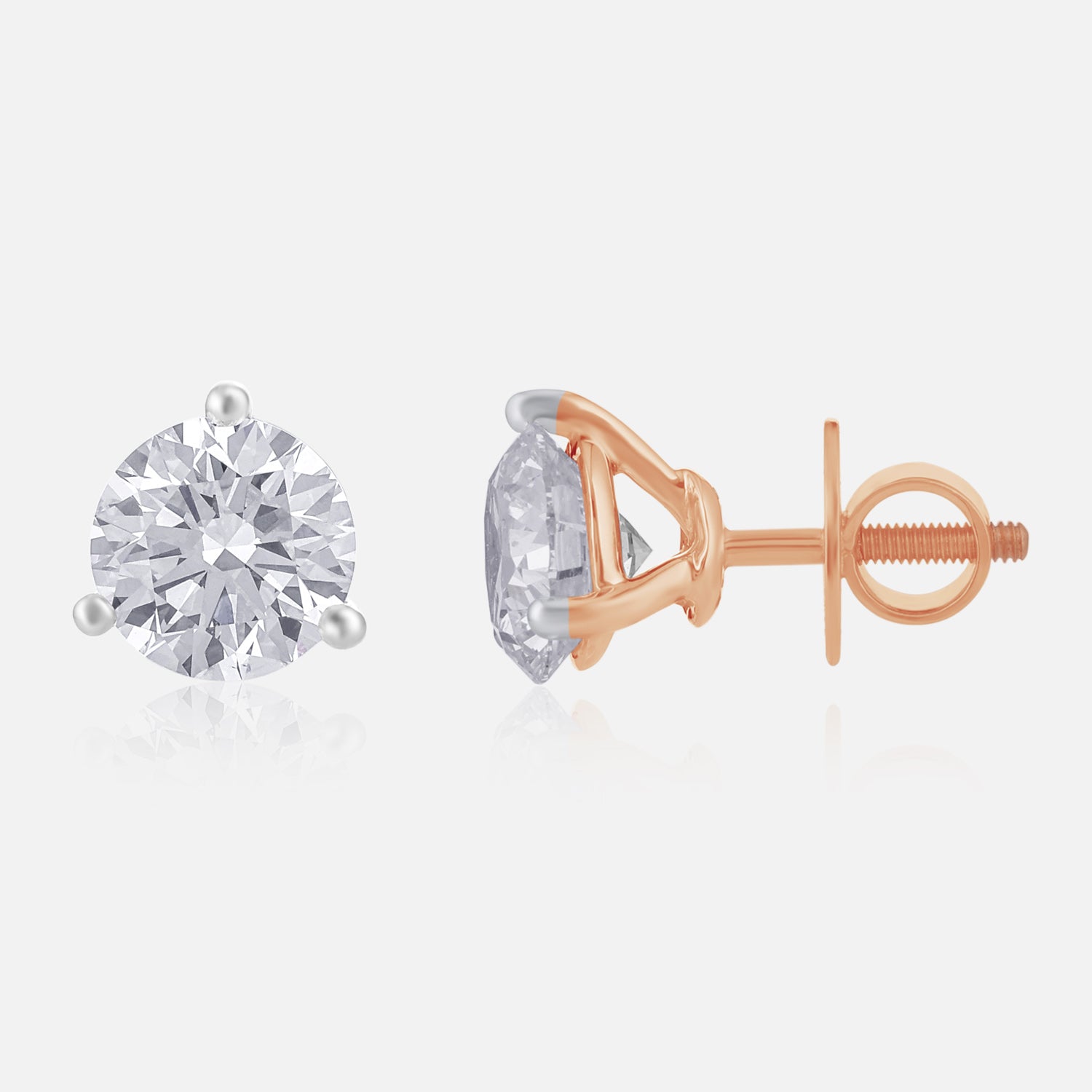 Lab Grown 4.140 Carat Diamond Stud Earrings in 18 Karat Gold – Timeless Brilliance | SKU : 0005067503