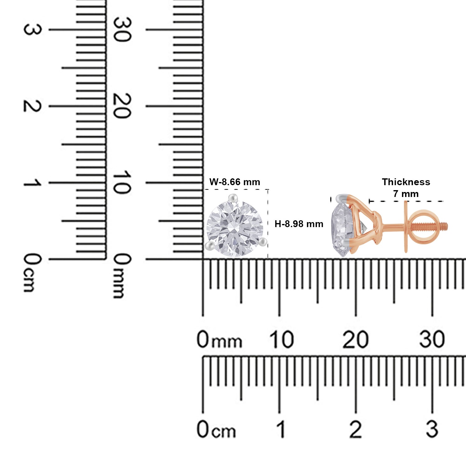 Lab Grown 4.140 Carat Diamond Stud Earrings in 18 Karat Gold – Timeless Brilliance | SKU : 0005067503