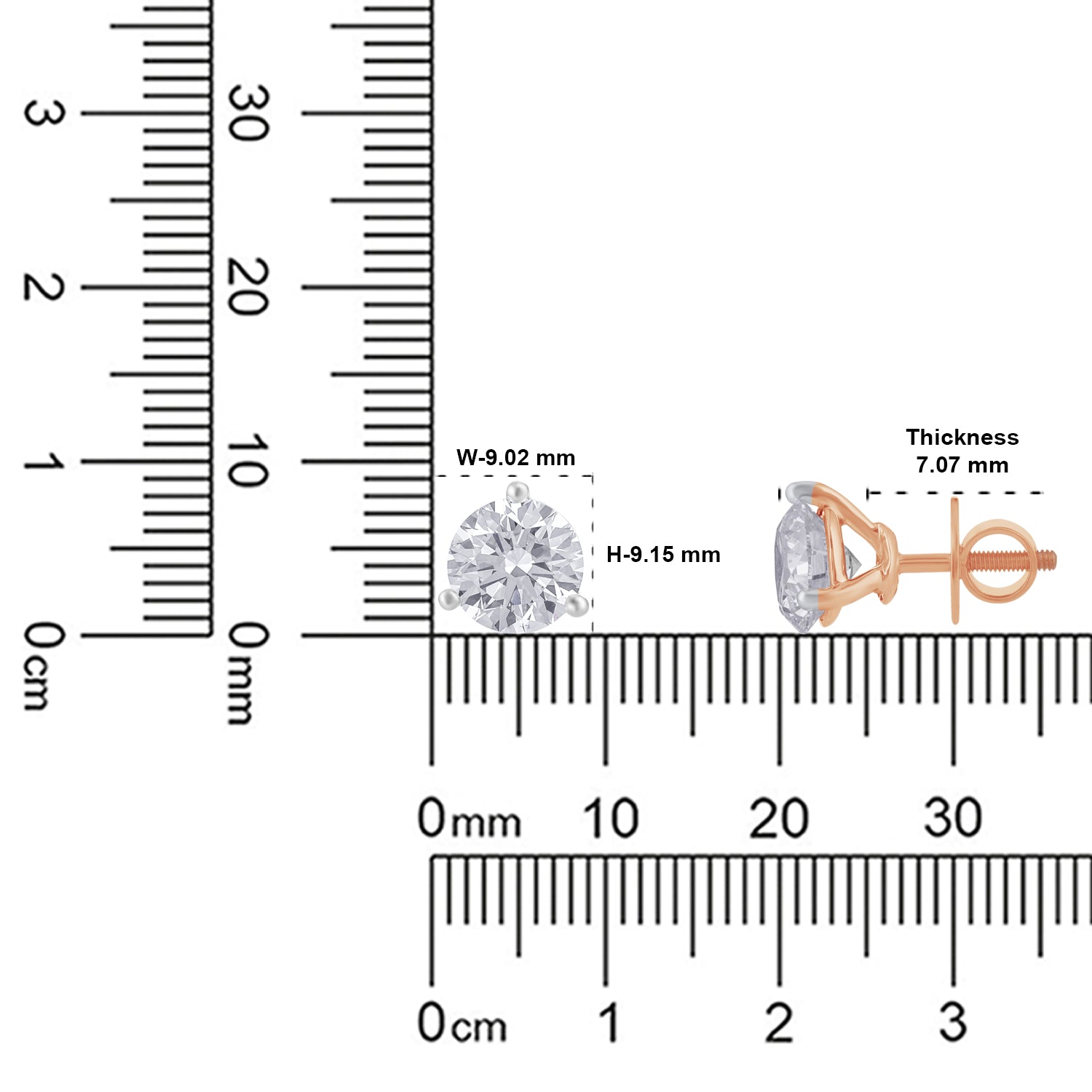 Lab Grown 4.140 Carat Diamond Stud Earrings in 18 Karat Gold – Iconic Everyday Luxury | SKU : 0005067527