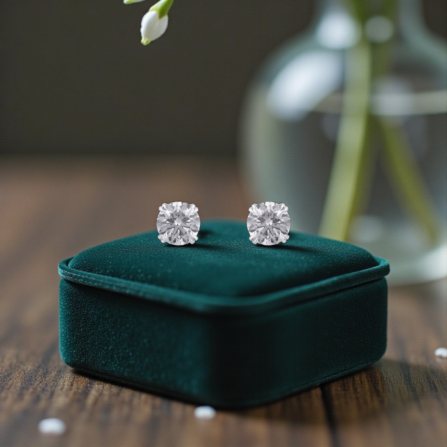 Lab Grown 6.040 Carat Diamond Stud Earrings in 18 Karat Gold | SKU : 0005069644