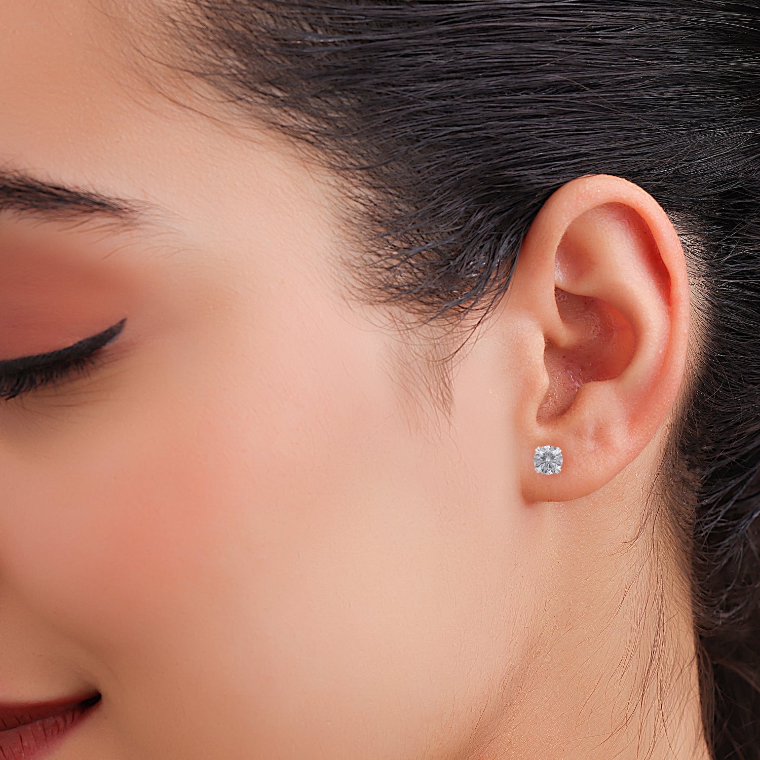 Lab Grown 6.040 Carat Diamond Stud Earrings in 18 Karat Gold | SKU : 0005069644