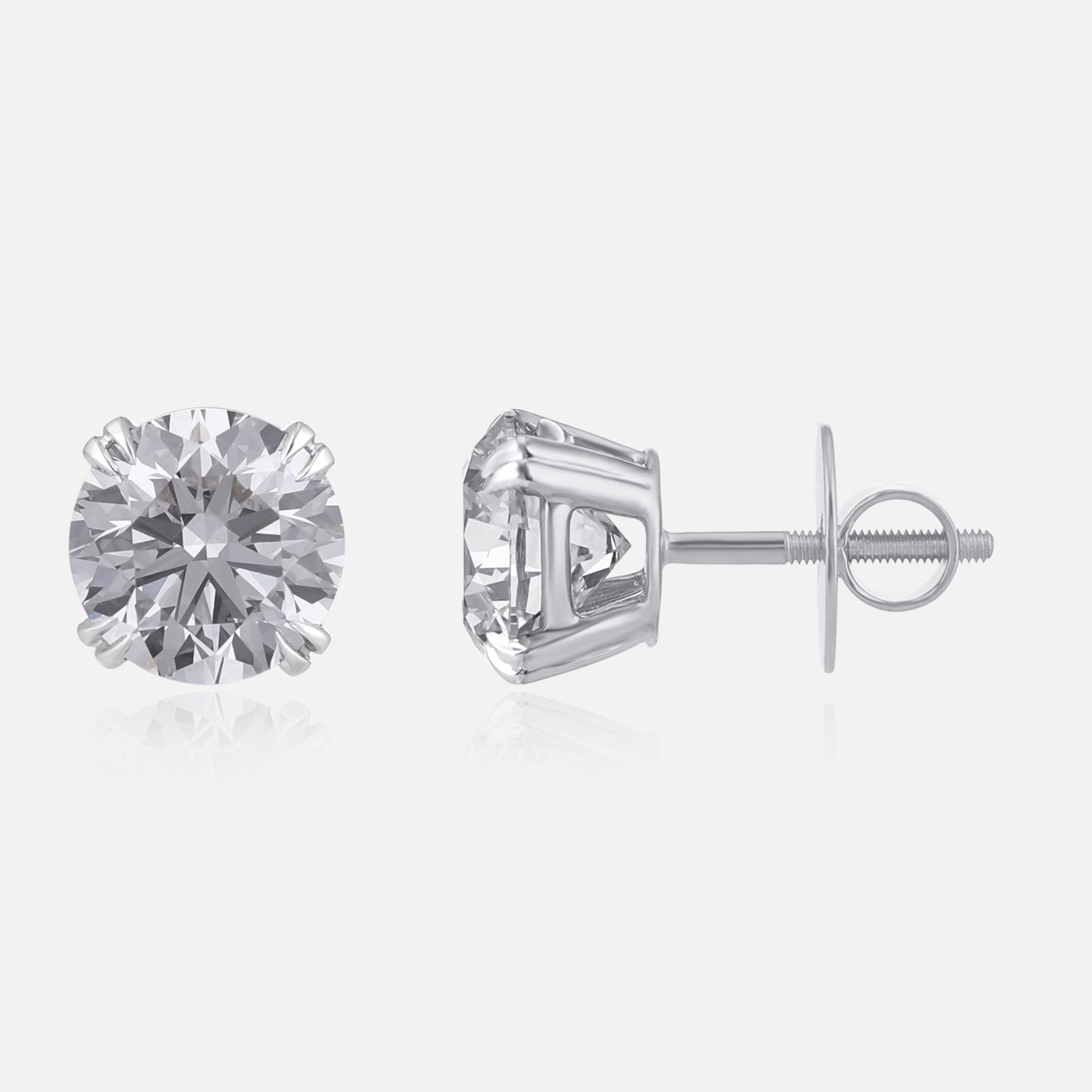 Lab Grown 6.100 Carat Diamond Stud Earrings in 18 Karat Gold | SKU : 0005069651