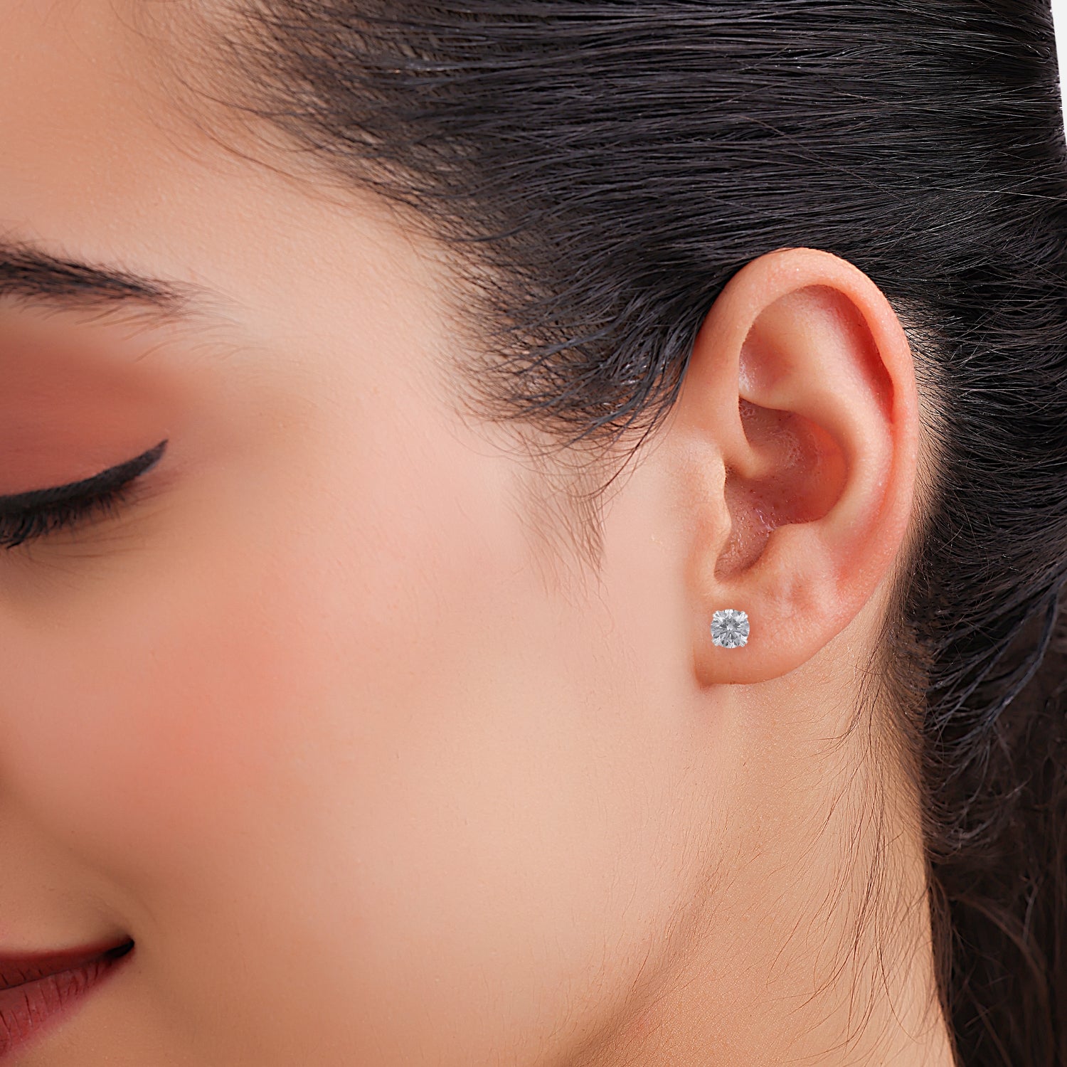 Lab Grown 6.060 Carat Diamond Stud Earrings in 18 Karat Gold | SKU : 0005069682