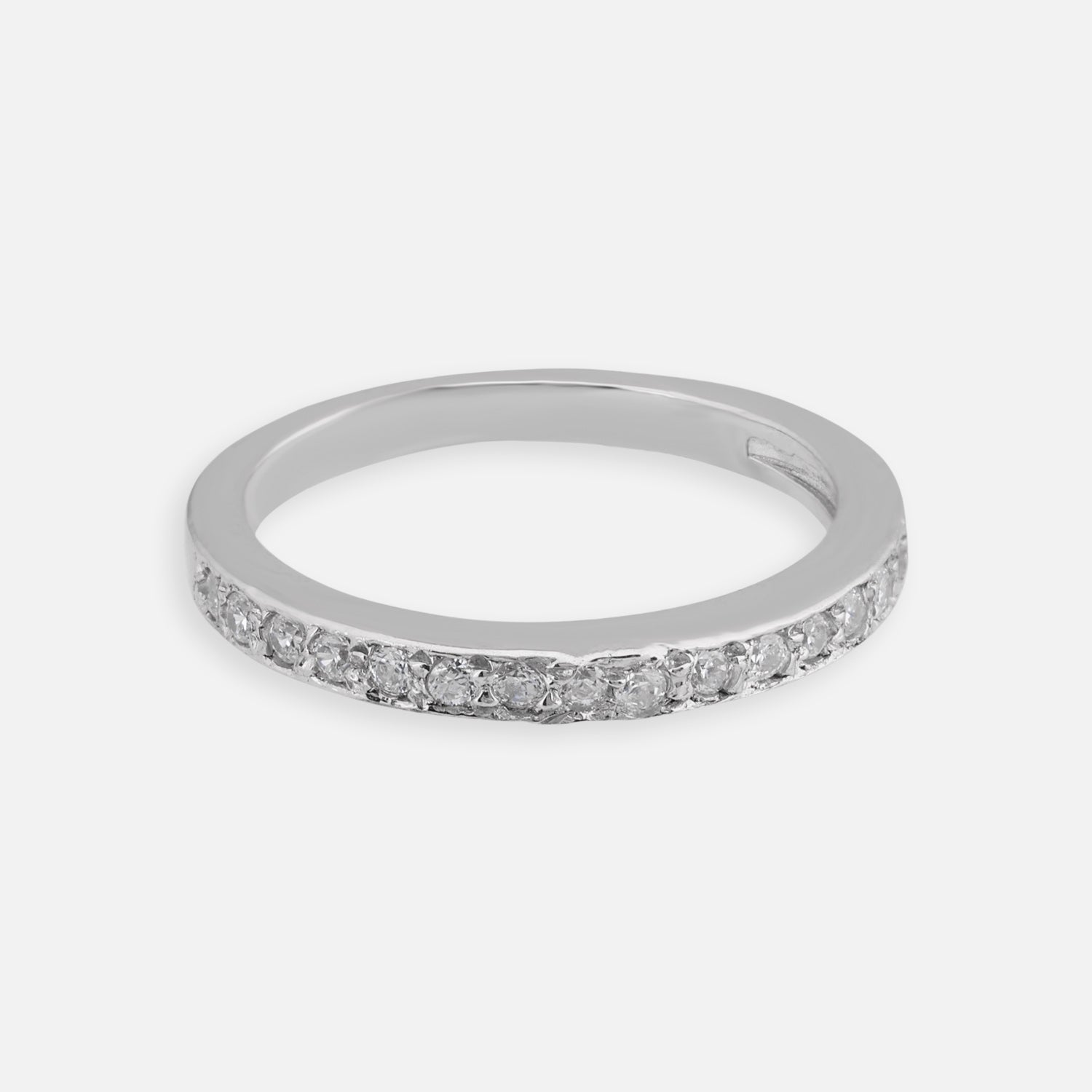 Sterling Silver Half Eternity Cubic Zirconia Band Ring | SKU : 0022596307, 0022596291, 0022596284, 0022596277, 0005485581, 0005476459, 0005485604, 0005476442, 0005476435, 0005485598, 0005479412, 0005485611, 0005479382, 0005479405, 0005479399