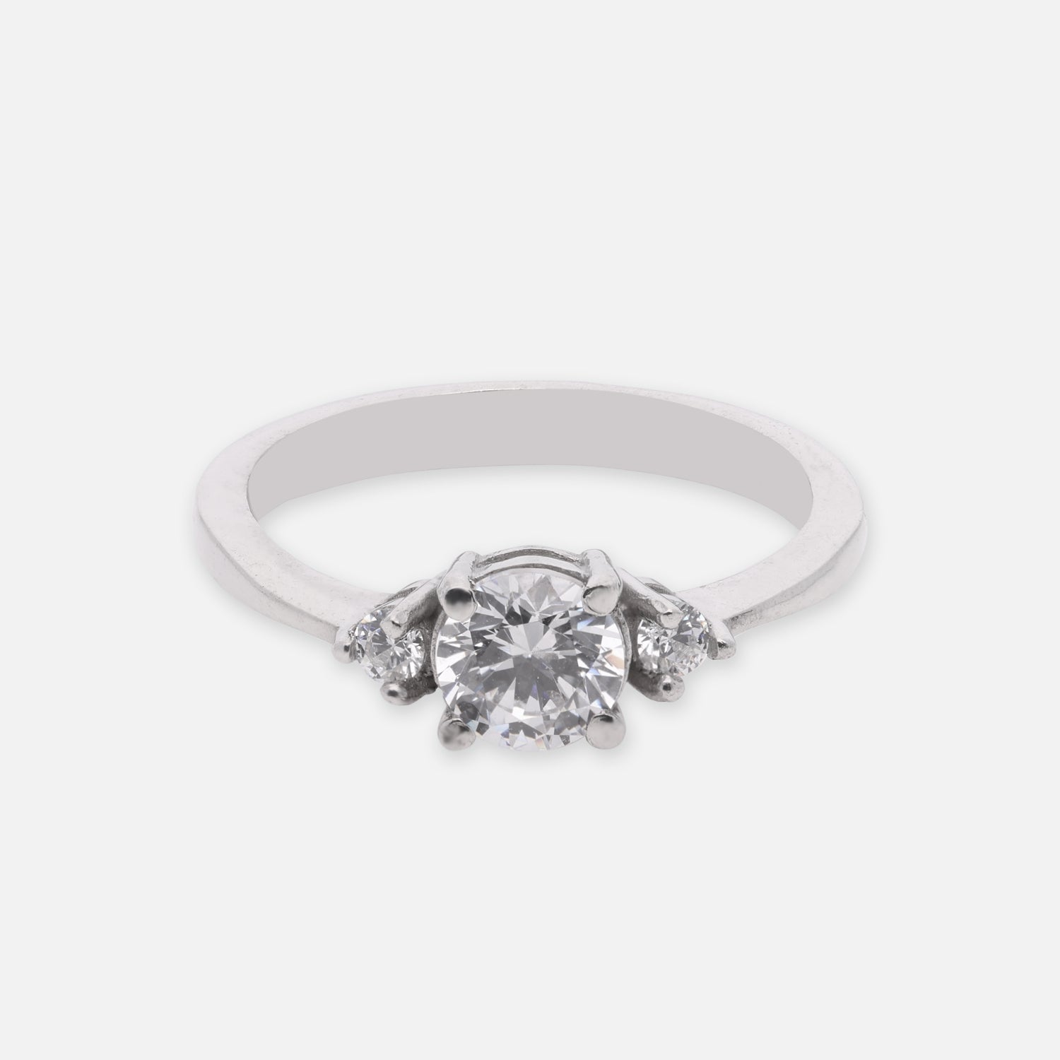 Sterling Silver Classic Solitaire Cubic Zircon Ring | SKU: 0005758395, 0005758388, 0005758371, 0005758364, 0005758357, 0005751051, 0005751044, 0005751037, 0005751020