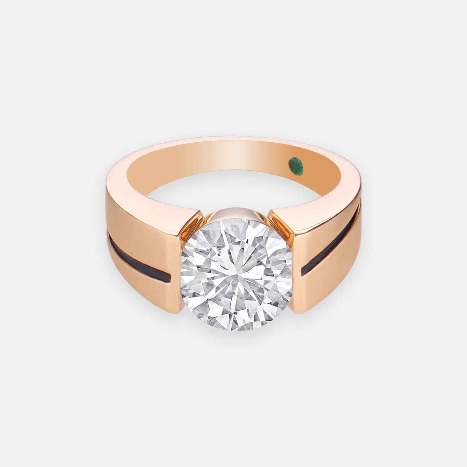 Lab Grown Solitaire Round Cut Diamond Ring in Gold | SKU: 0006494117