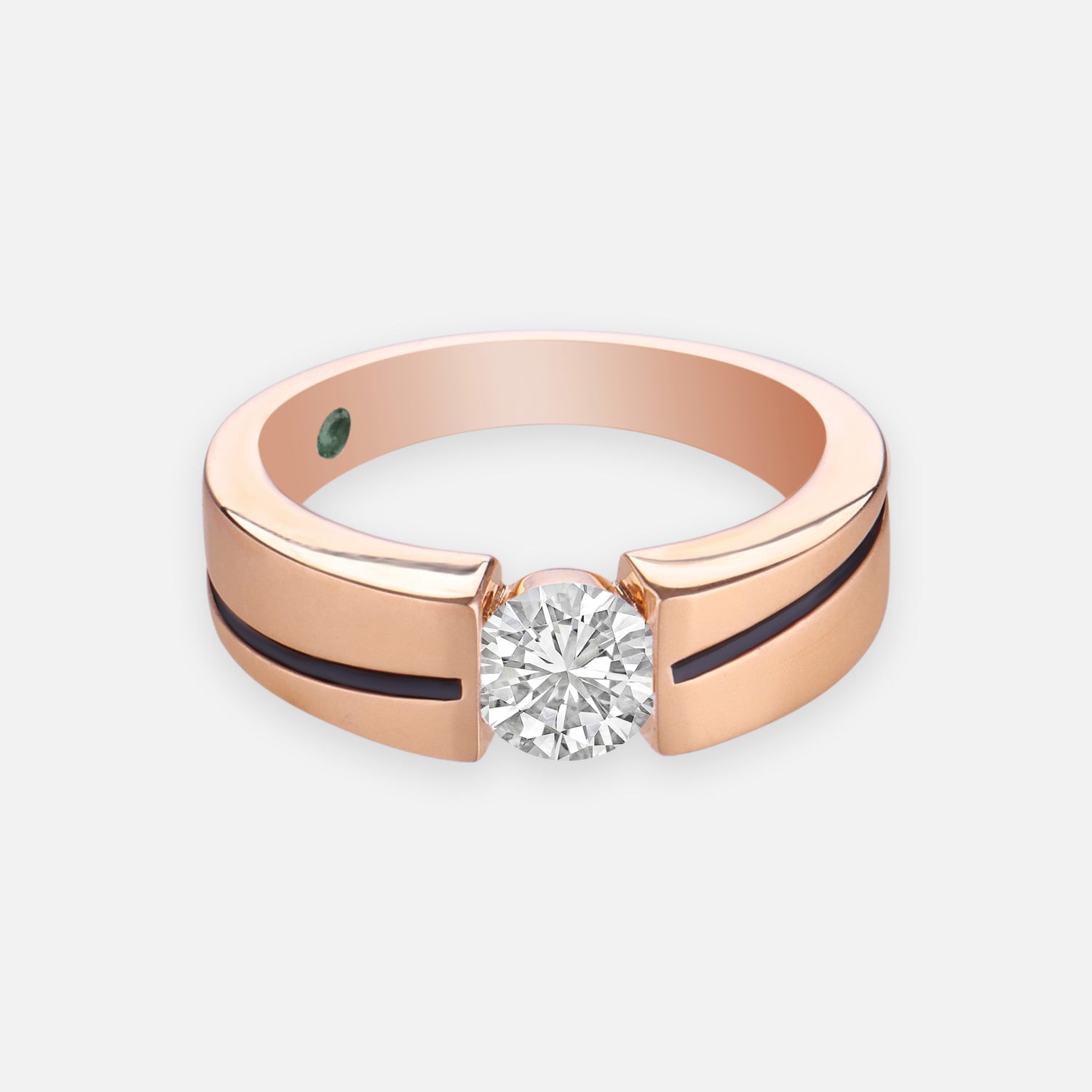 Gold Round Brilliant Cut Lab Grown Diamond Solitaire Ring | SKU: 0006494162