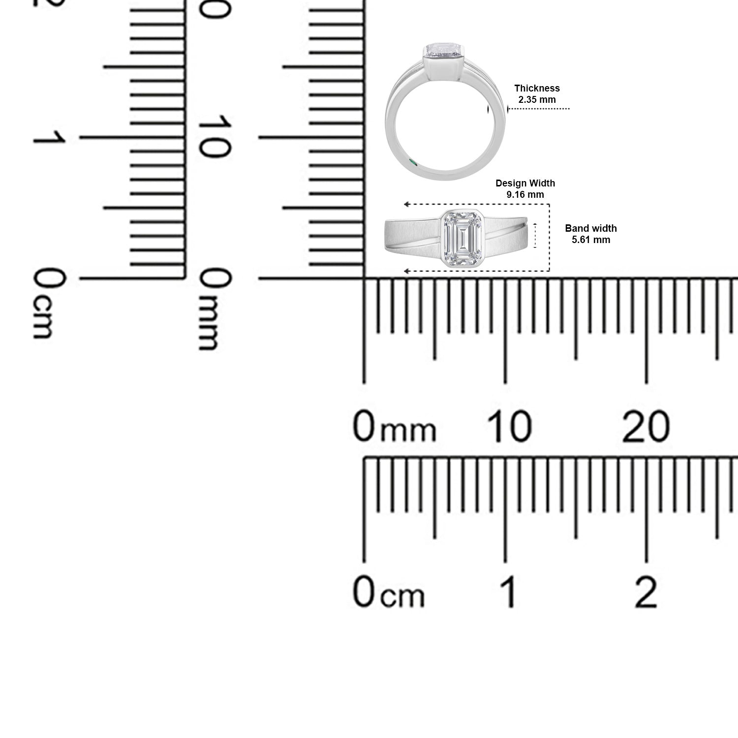 Classic Emerald-Cut Lab Grown Diamond Solitaire Ring | SKU: 0006509361