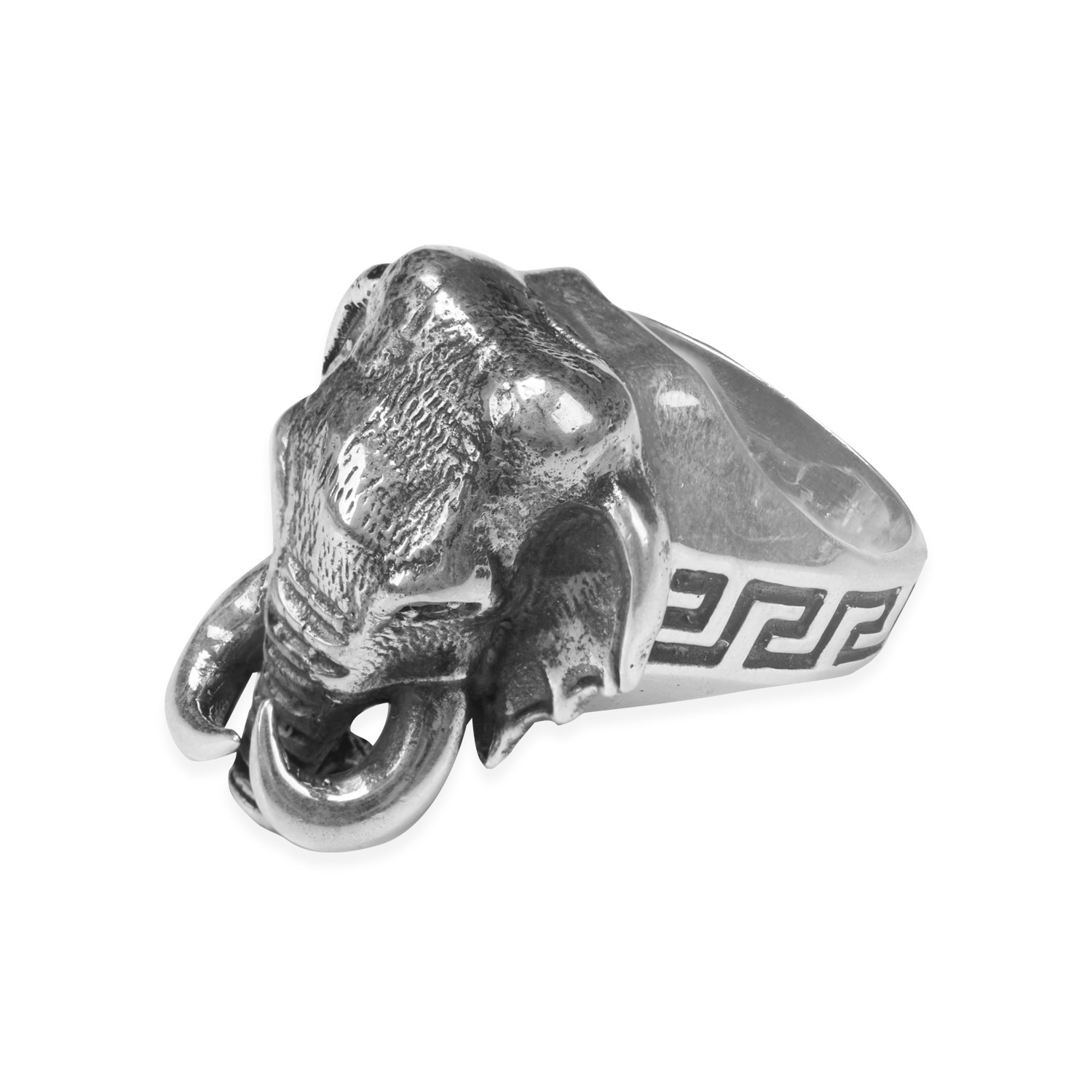 Majestic Elephant: Oxidized Sterling Silver Ring | SKU: 0018200102