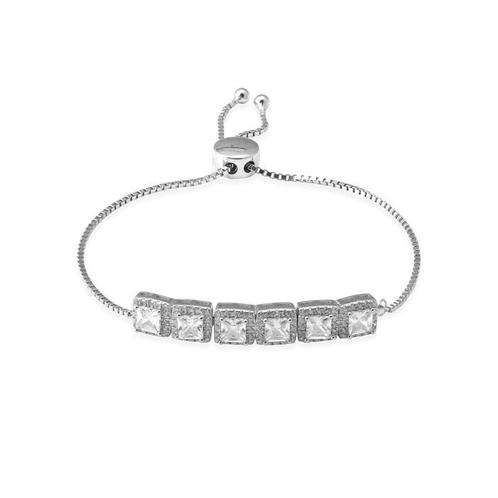 CLASSIC SOLITAIRETE SILVER RING AND BRACELET SET