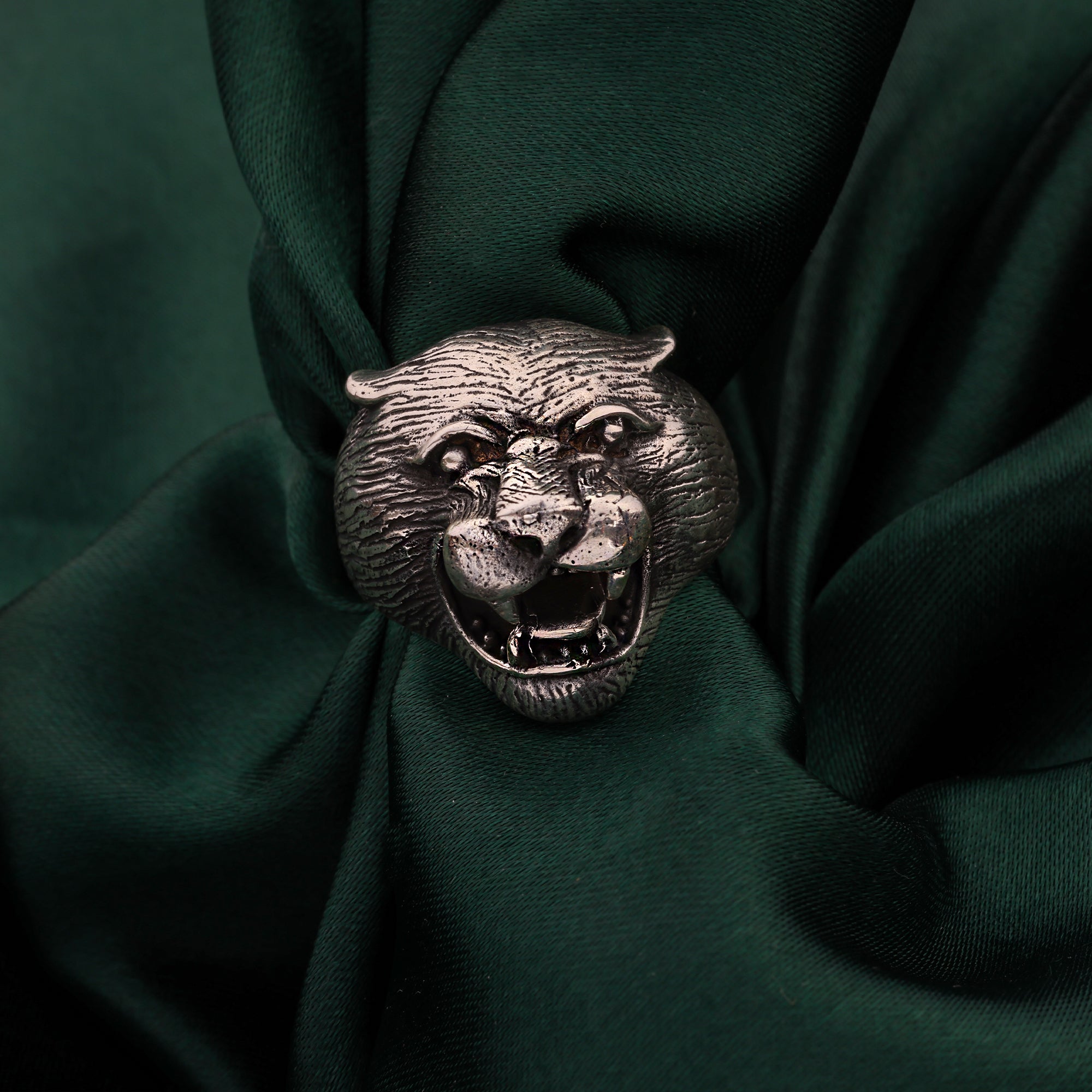 Silver Leopard Head Ring- Crash Club by CKC