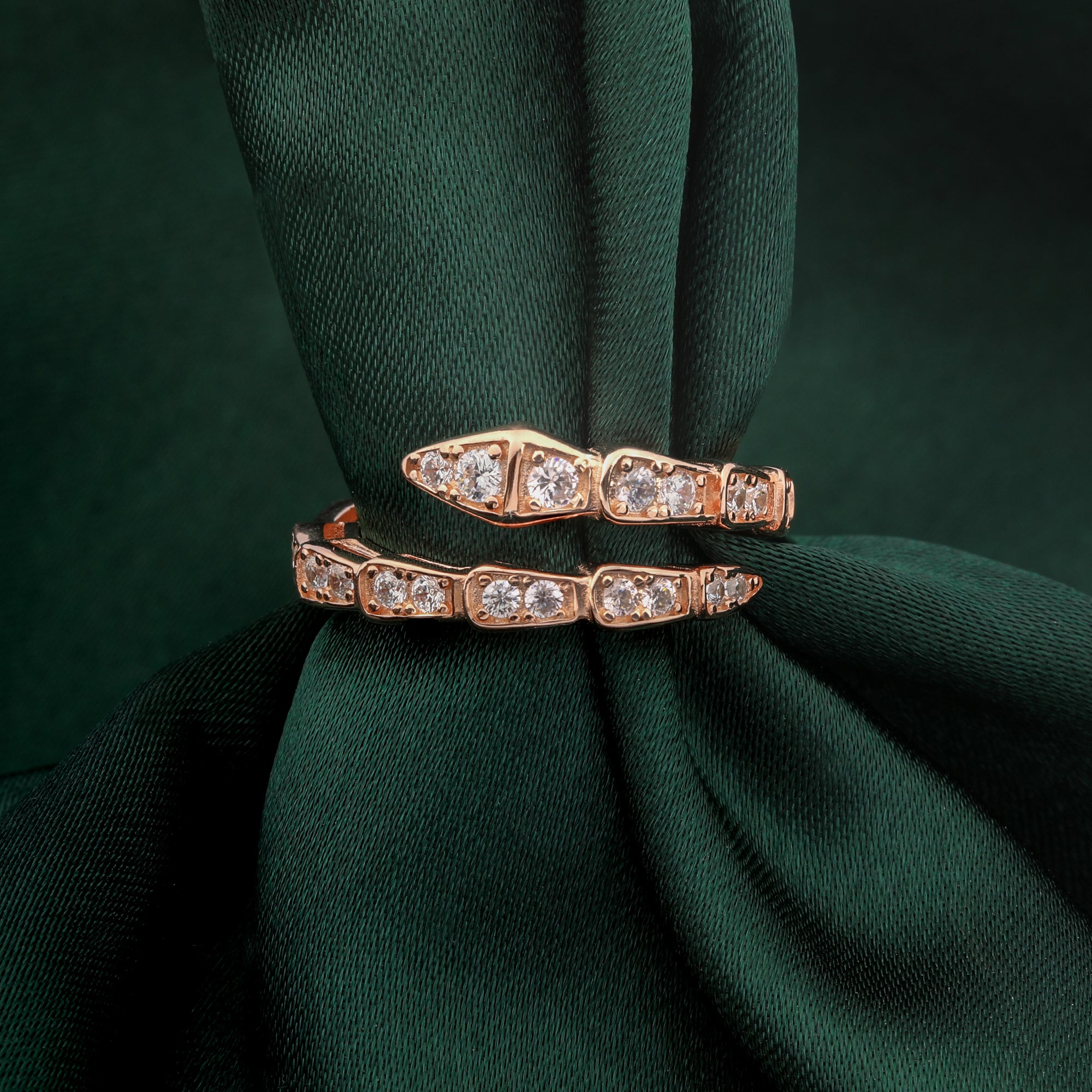 STERLING SILVER ROSE GOLD SNAKE RING | SKU: 0018662931 - crash.club by CKC