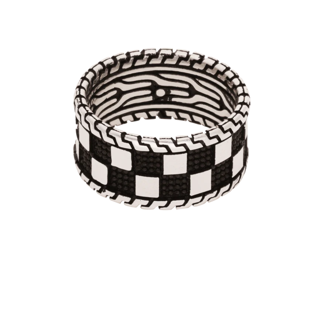 STERLING SILVER OXIDIZED BAND RING | SKU: 0018640182