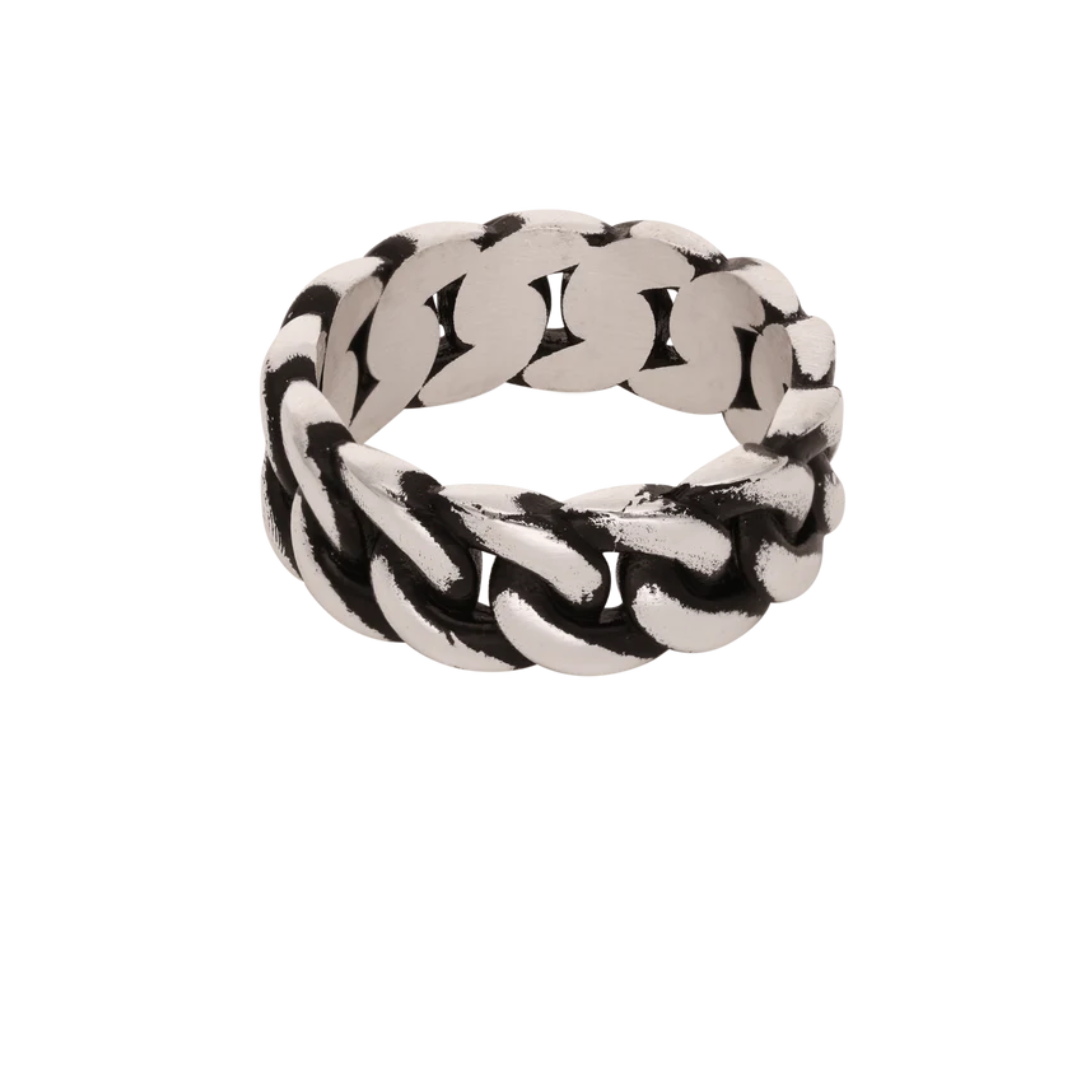 STERLING SILVER OXIDIZED BAND RING | SKU: 0018640205