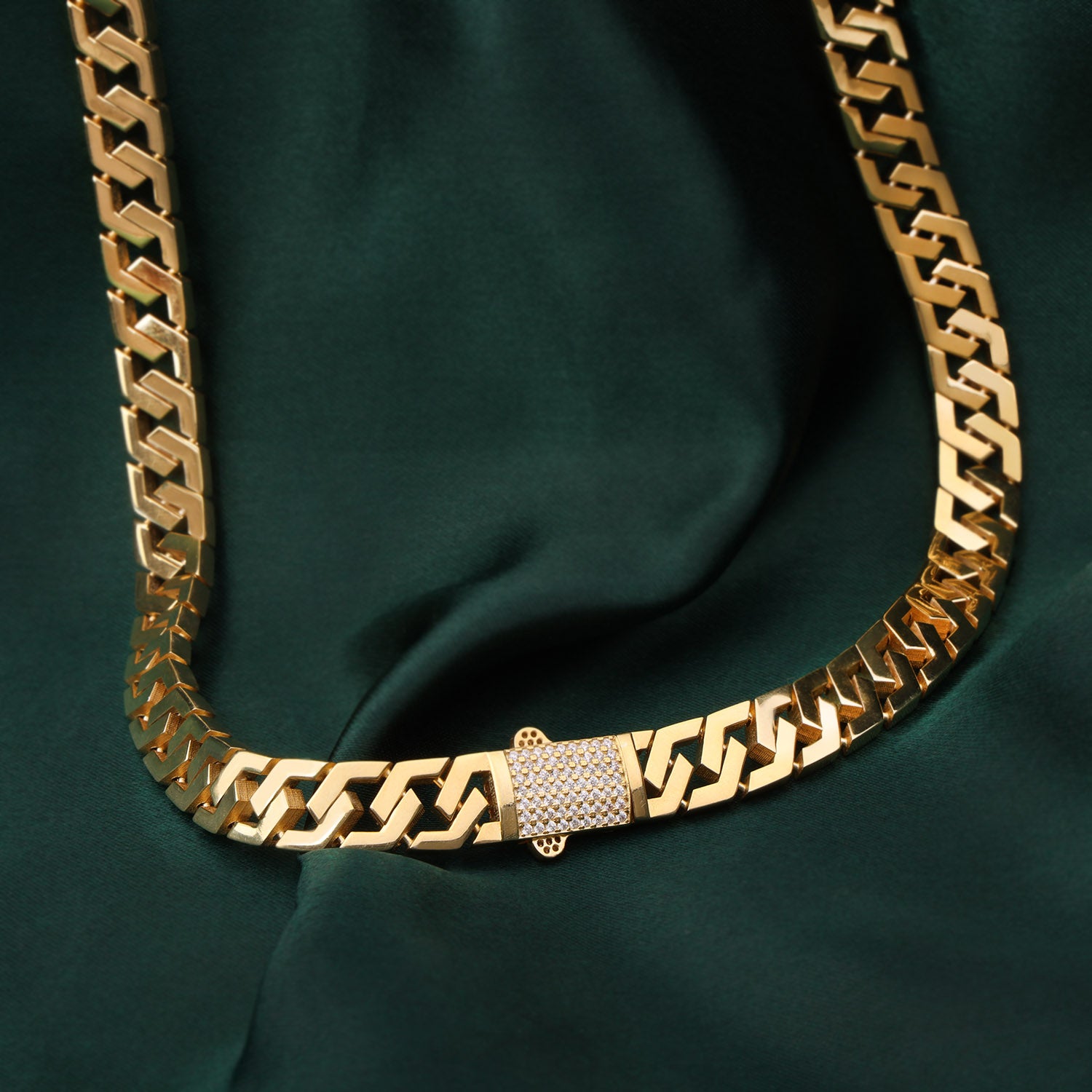 "Dynamic Duo: Silver and Gold Men's Chain & Bracelet"