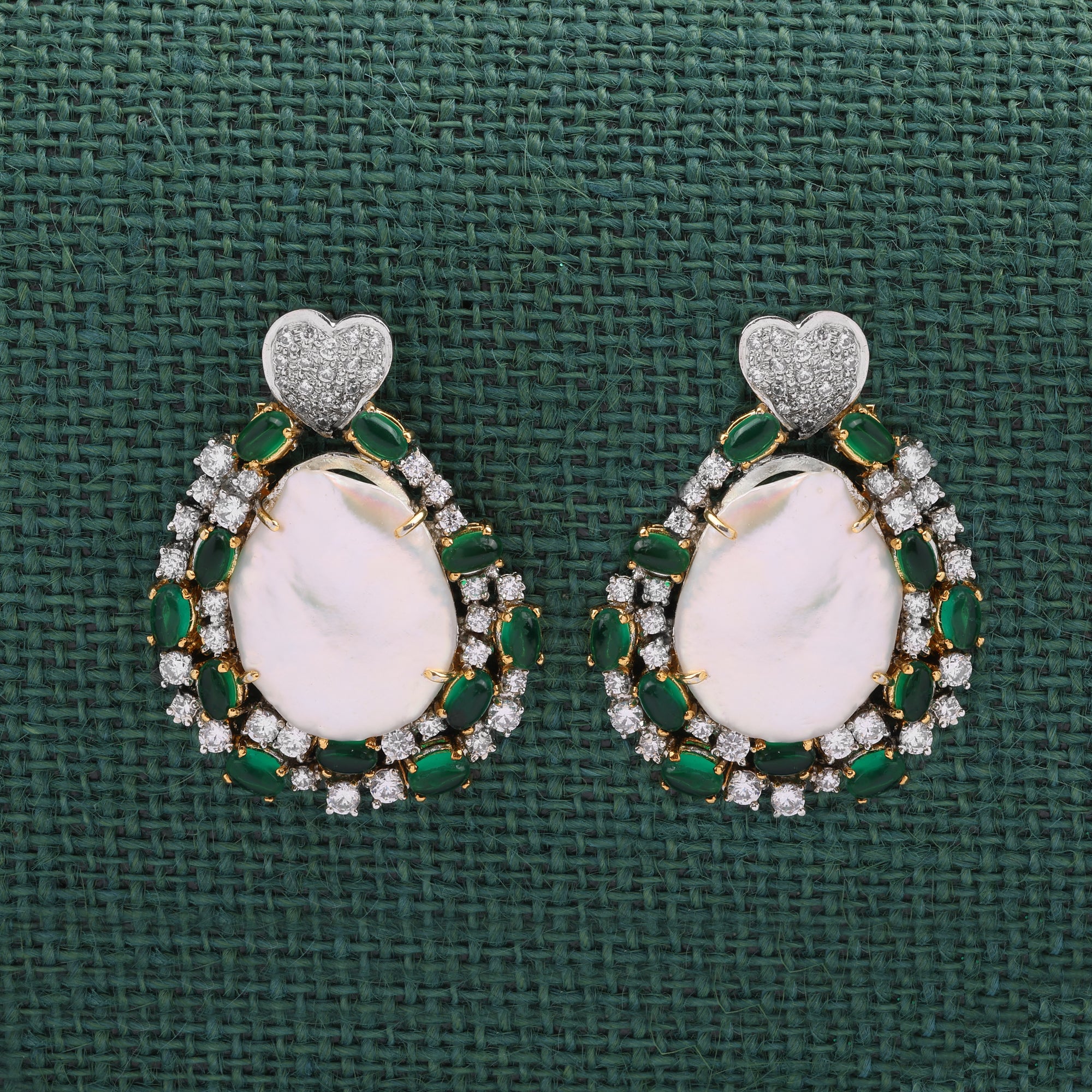 Luxury Designer Silver Earring Drops with Pearls | SKU: 0018721287