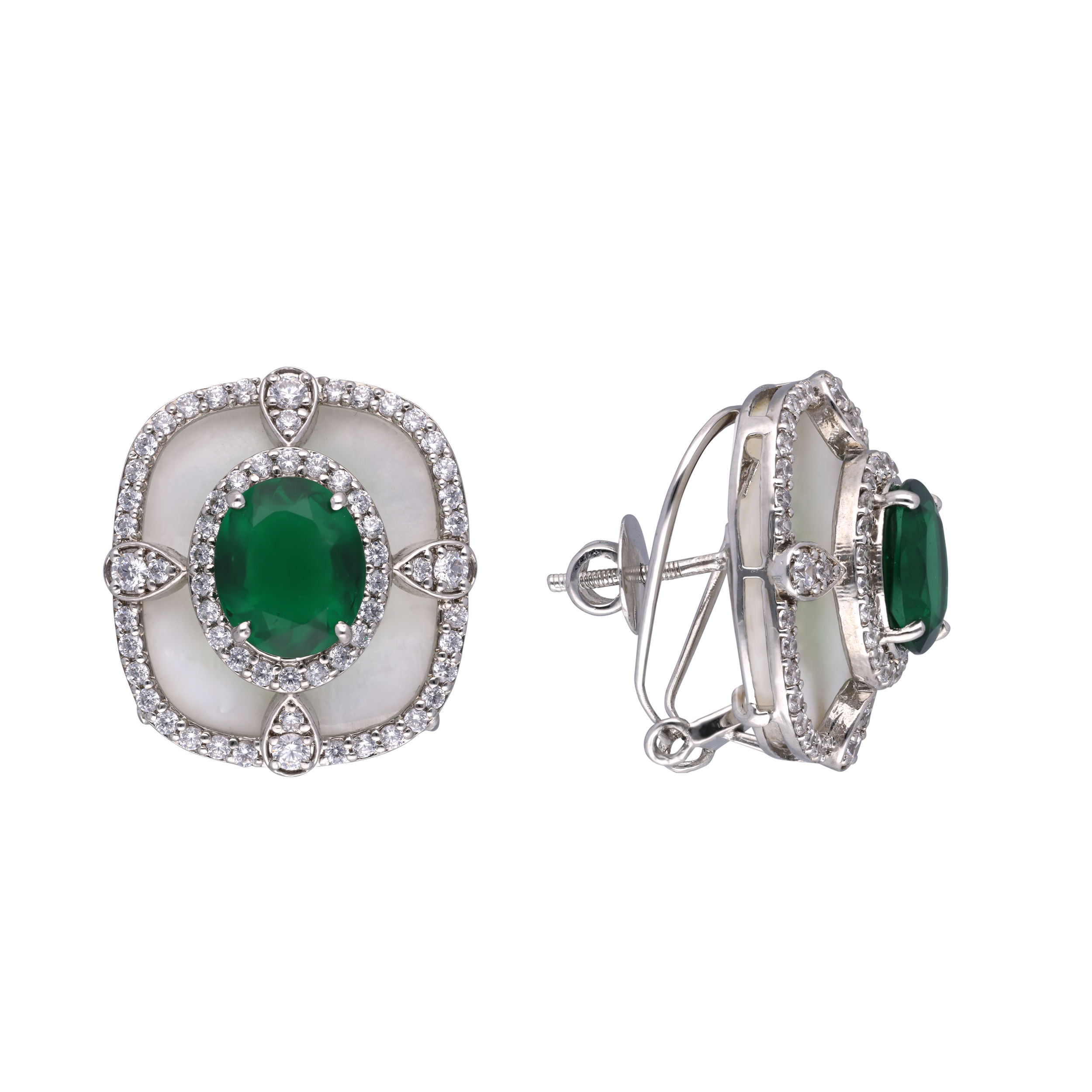 Emerald Elegance Ear Stud | SKU: 0018721317