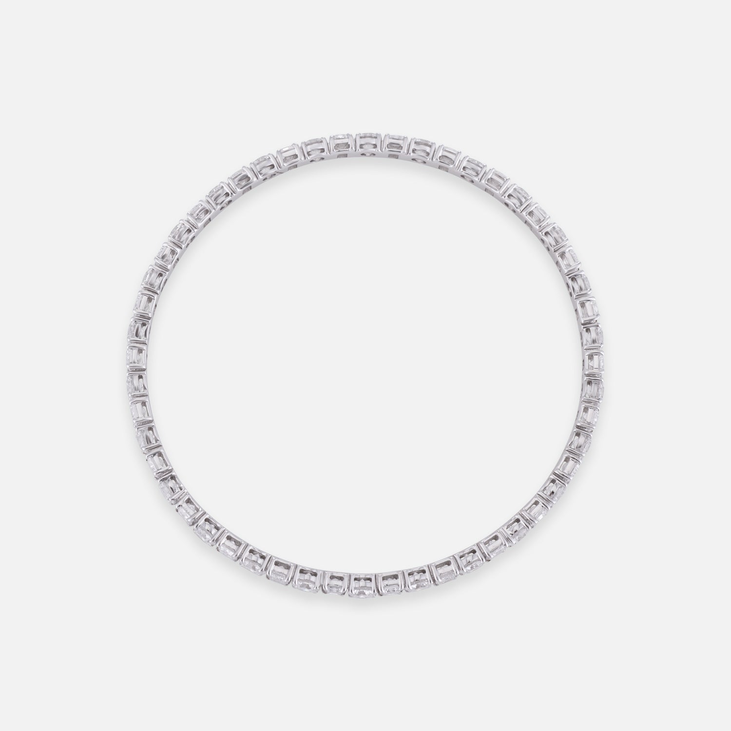 Eternal Symphony Lab Grown Diamond Bangle in 18K White Gold | SKU : 0004677116