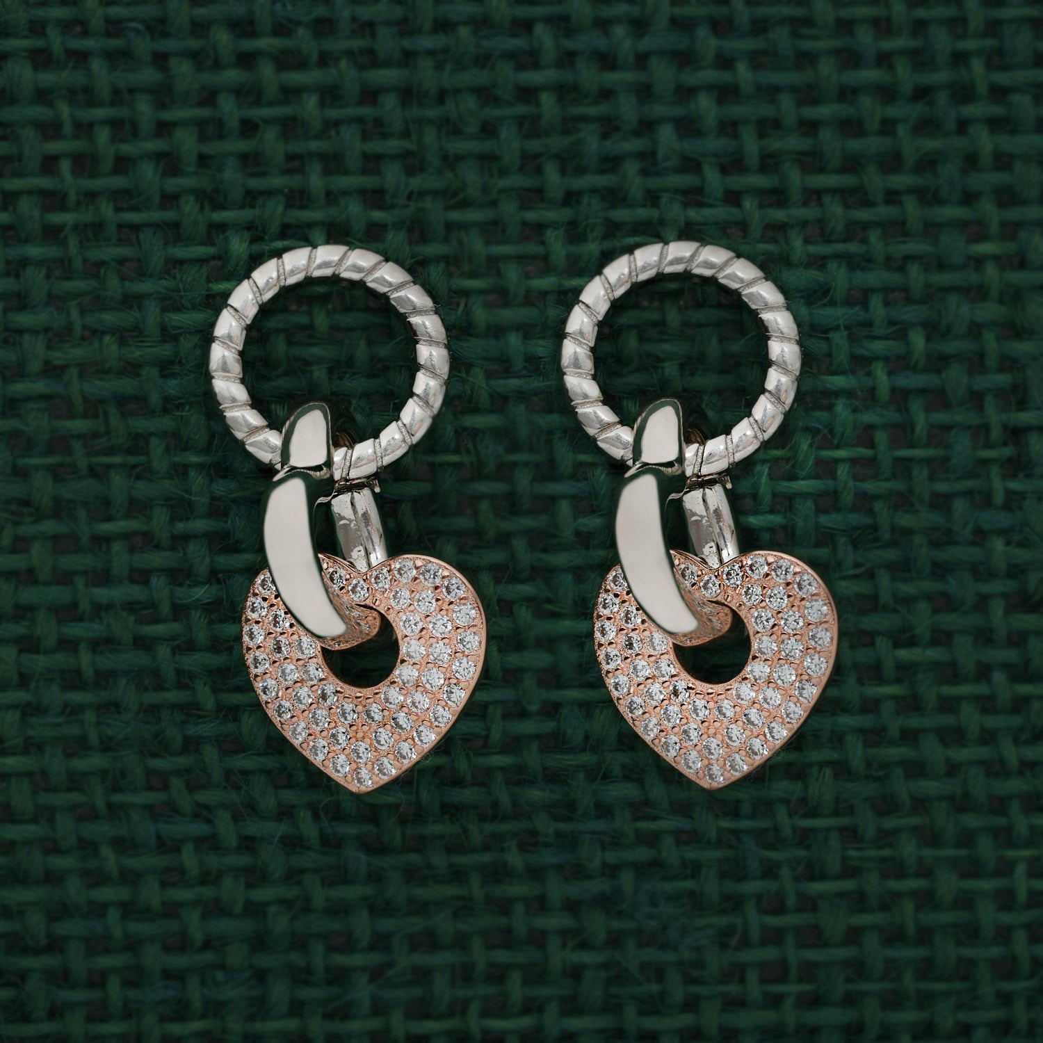 Dynamic Duo: Heart and Drop Earrings | SKU: 0019203584