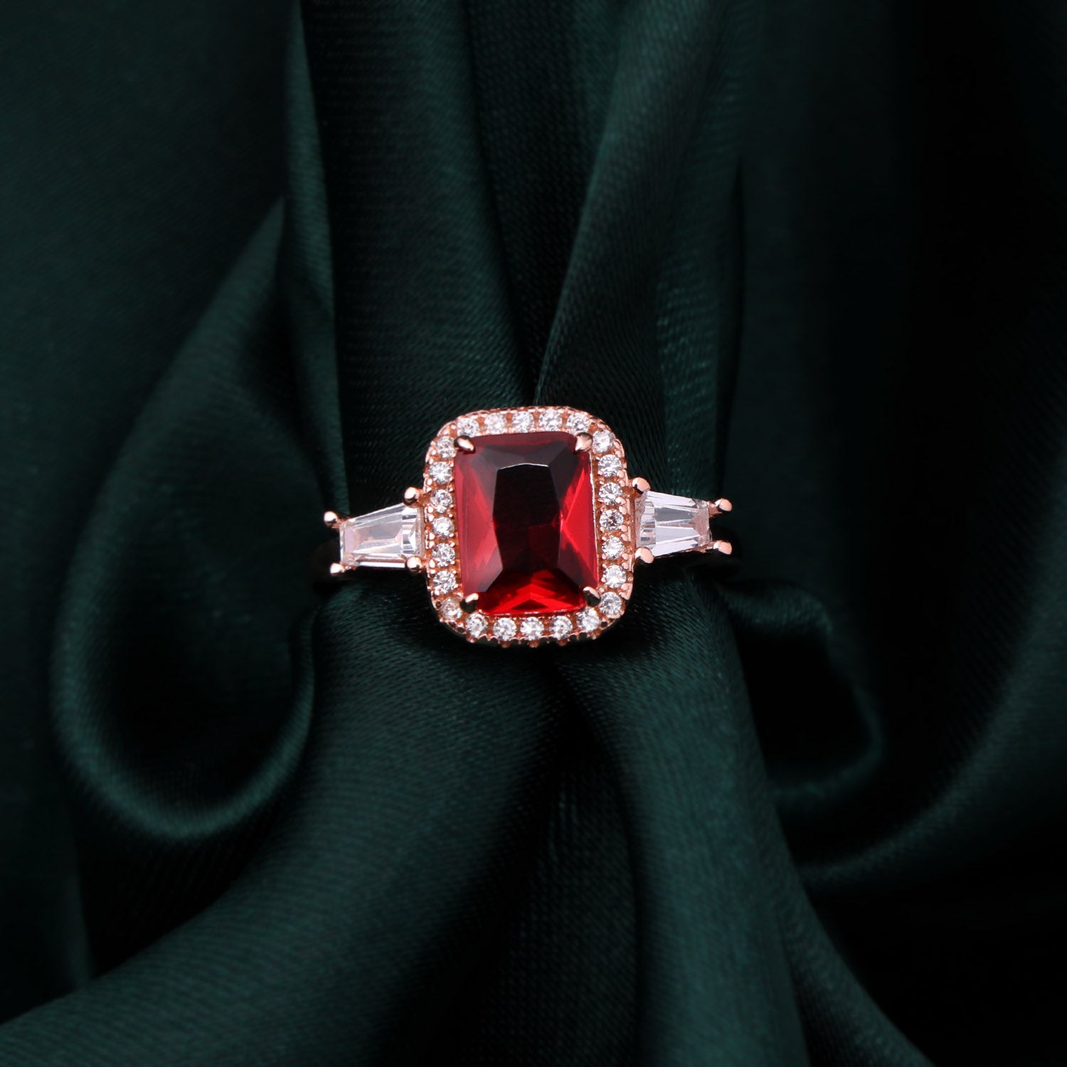 Red Stone Silver Ring | SKU: 0019211794