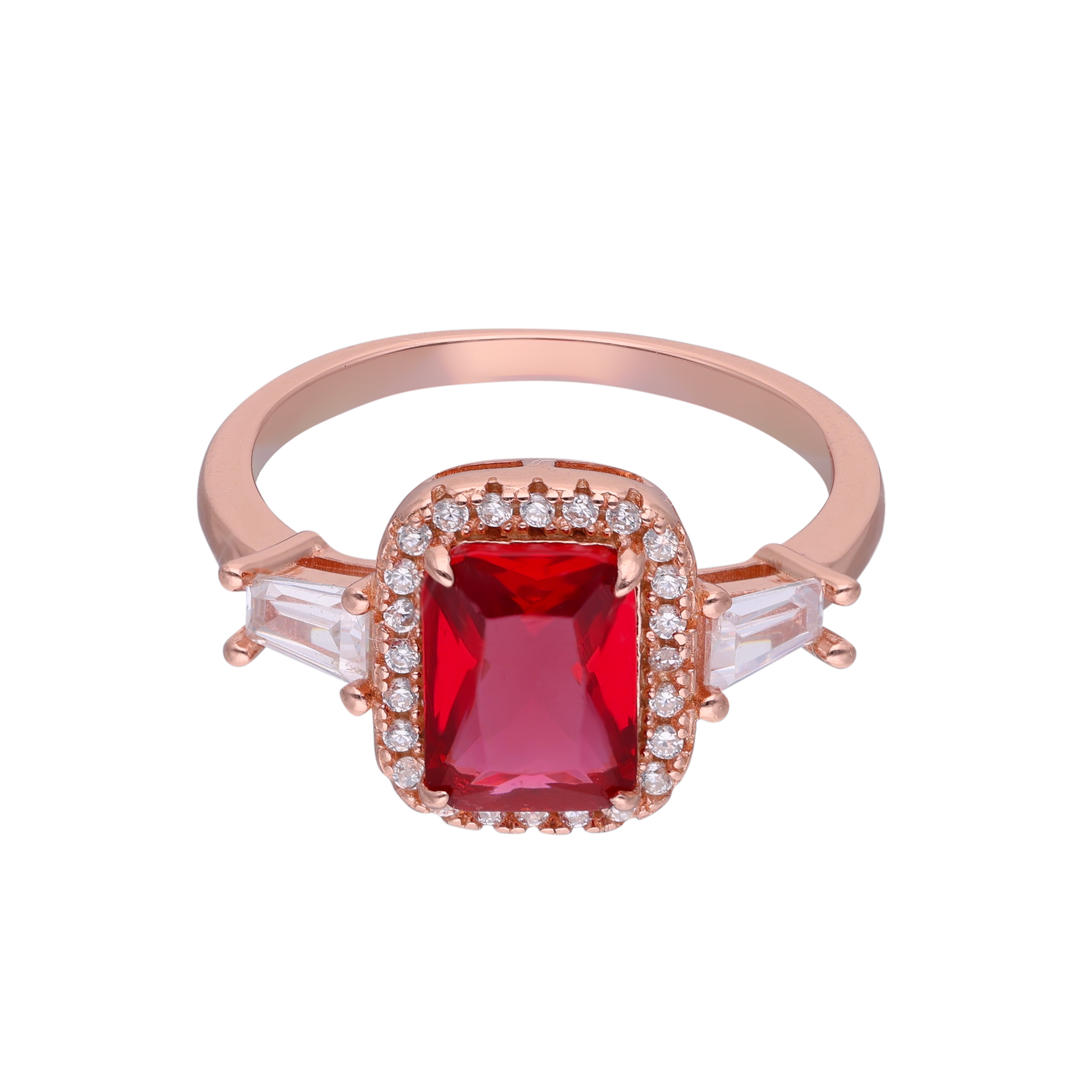 Red Stone Silver Ring | SKU: 0019211794