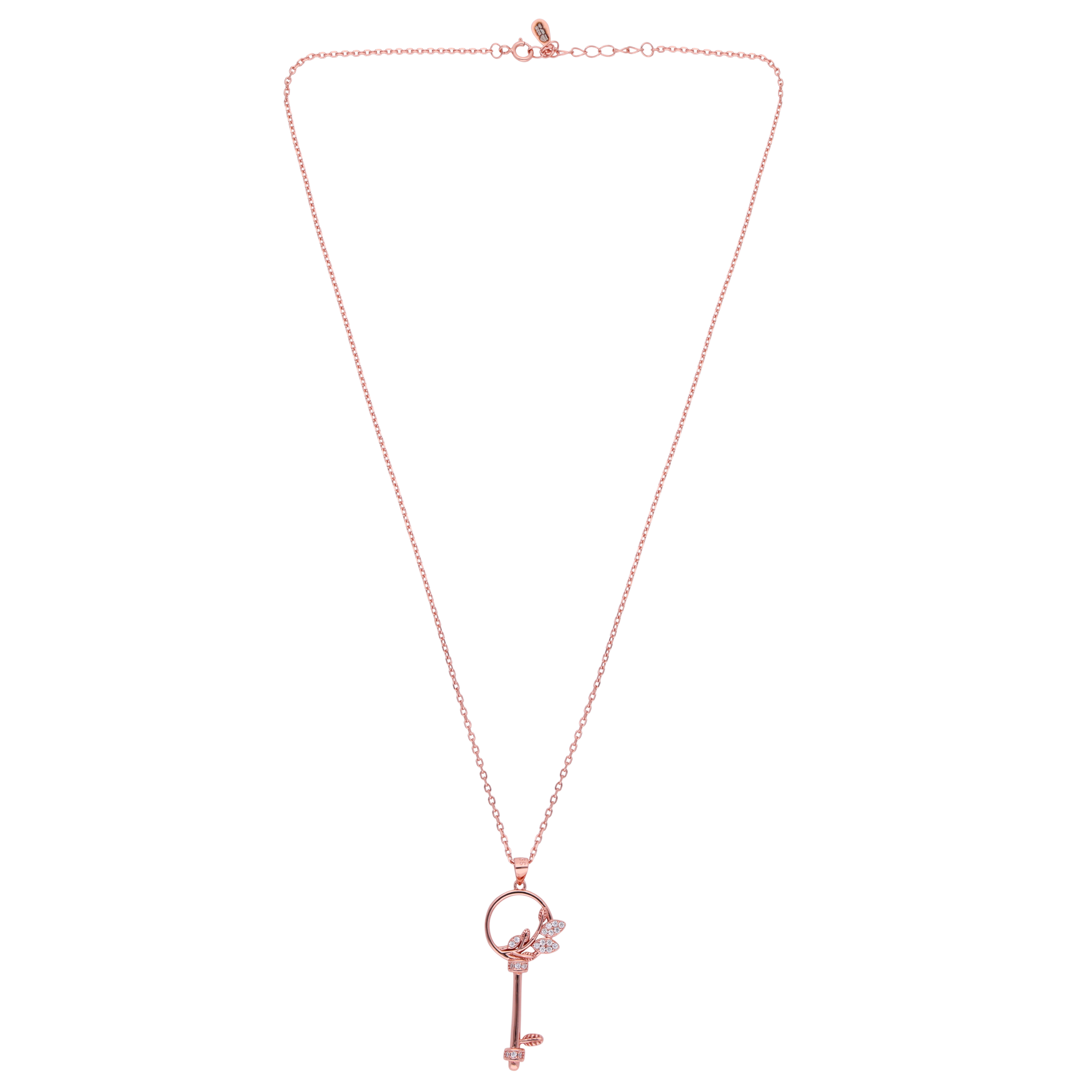 Mystery and Grace: Sterling Silver Key Pendant Chain | SKU : 0019281698, 0019272368