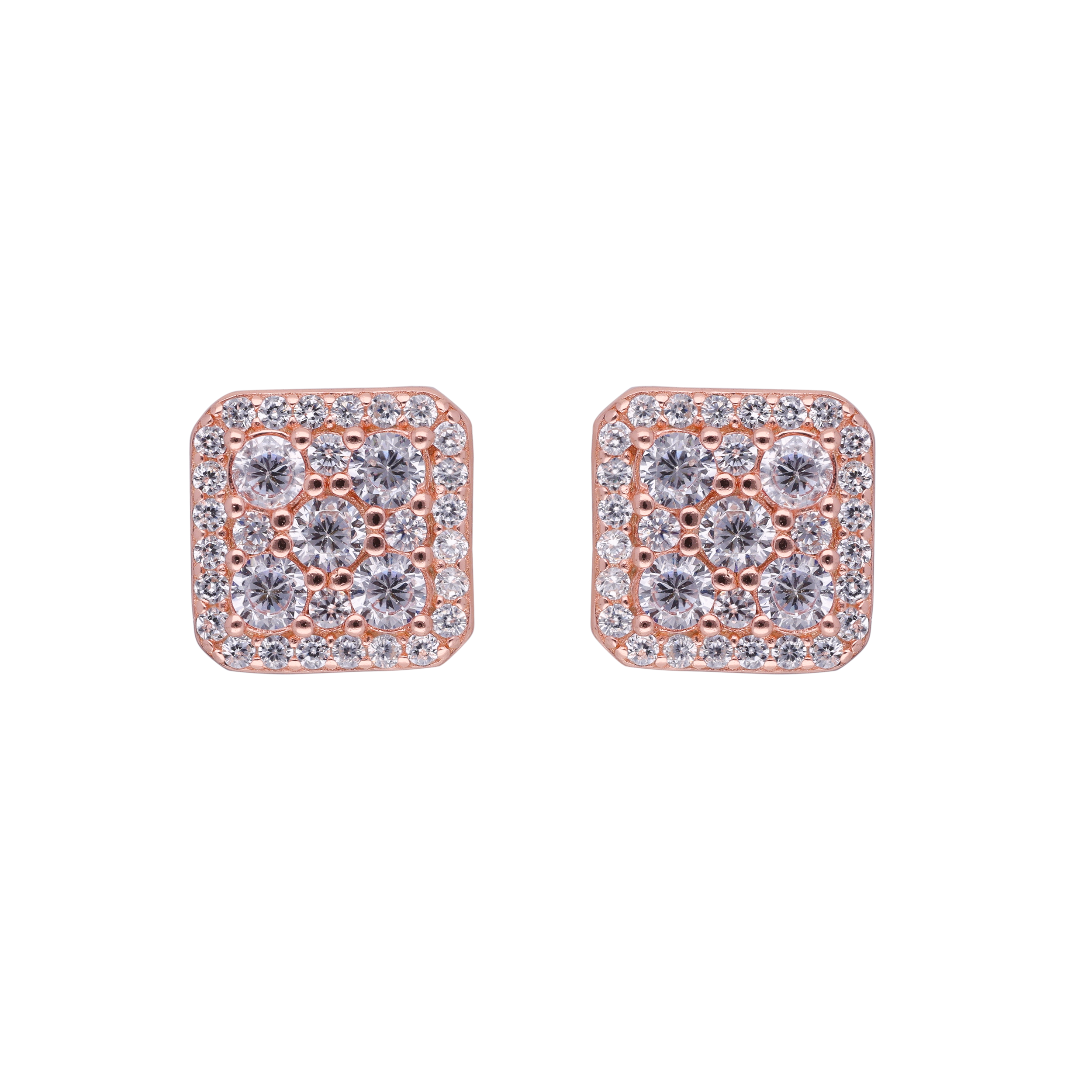 "Chic Rose Gold Studs Accents" | SKU : 0019272726, 0019281353