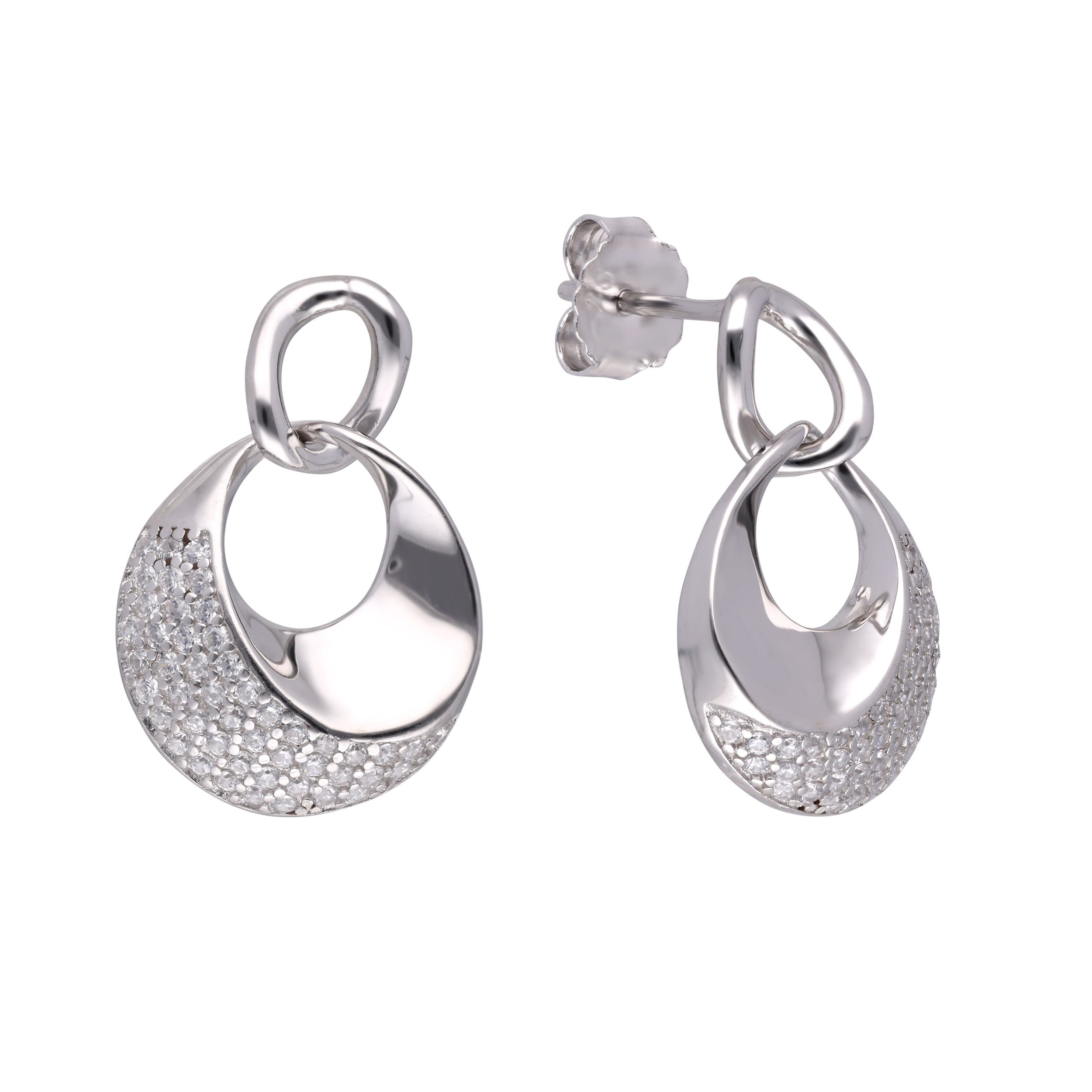 Modern Glamour: Silver Designer Earrings | SKU: 0019281094, 0019281148, 0019280981, 0019280967