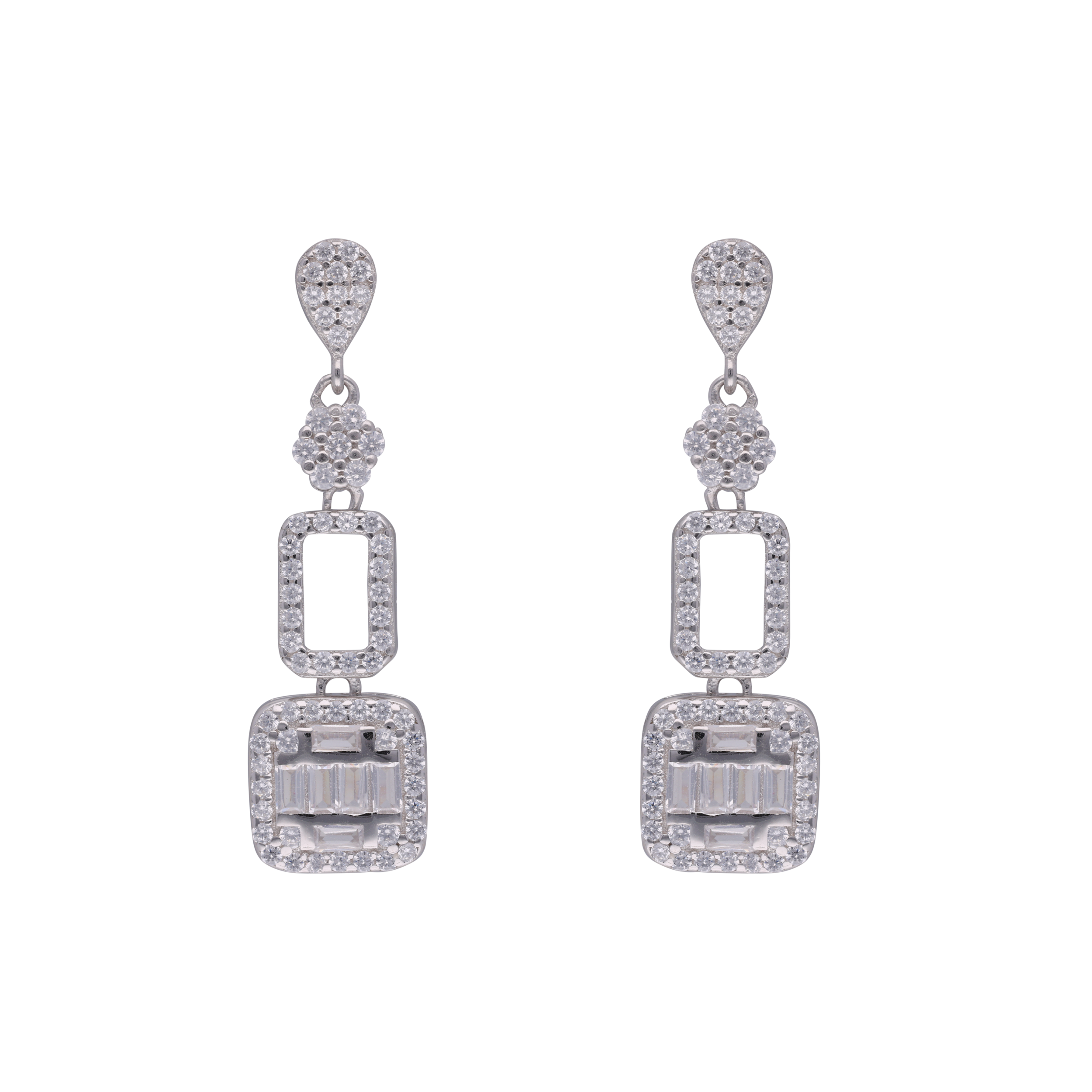 Designer Silver Royal Drop Earrings | SKU: 0019281155, 0019281209, 0019280943, 0019280936