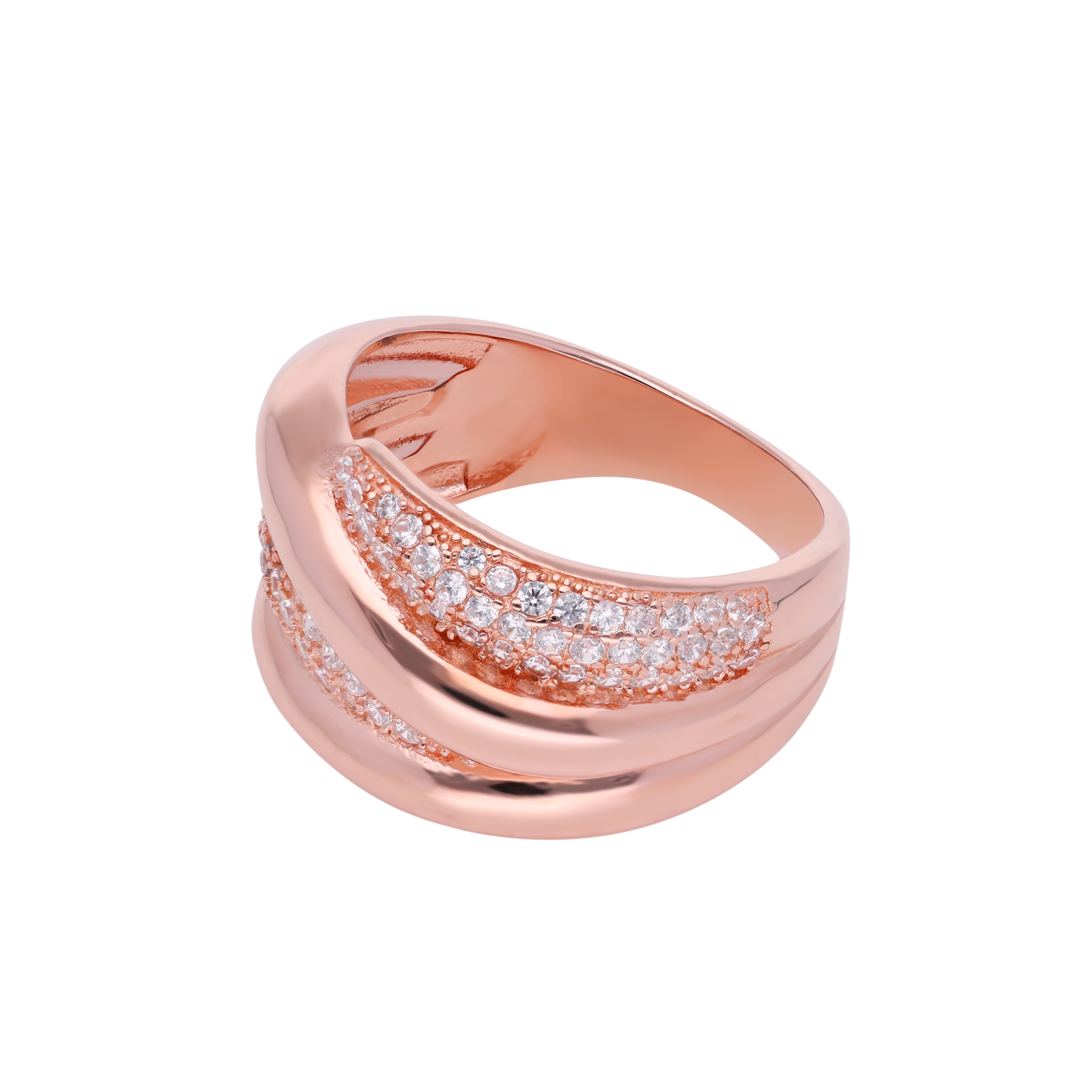 Elegant Swirl Rose Gold Ring | SKU: 0019281445, 0019281469