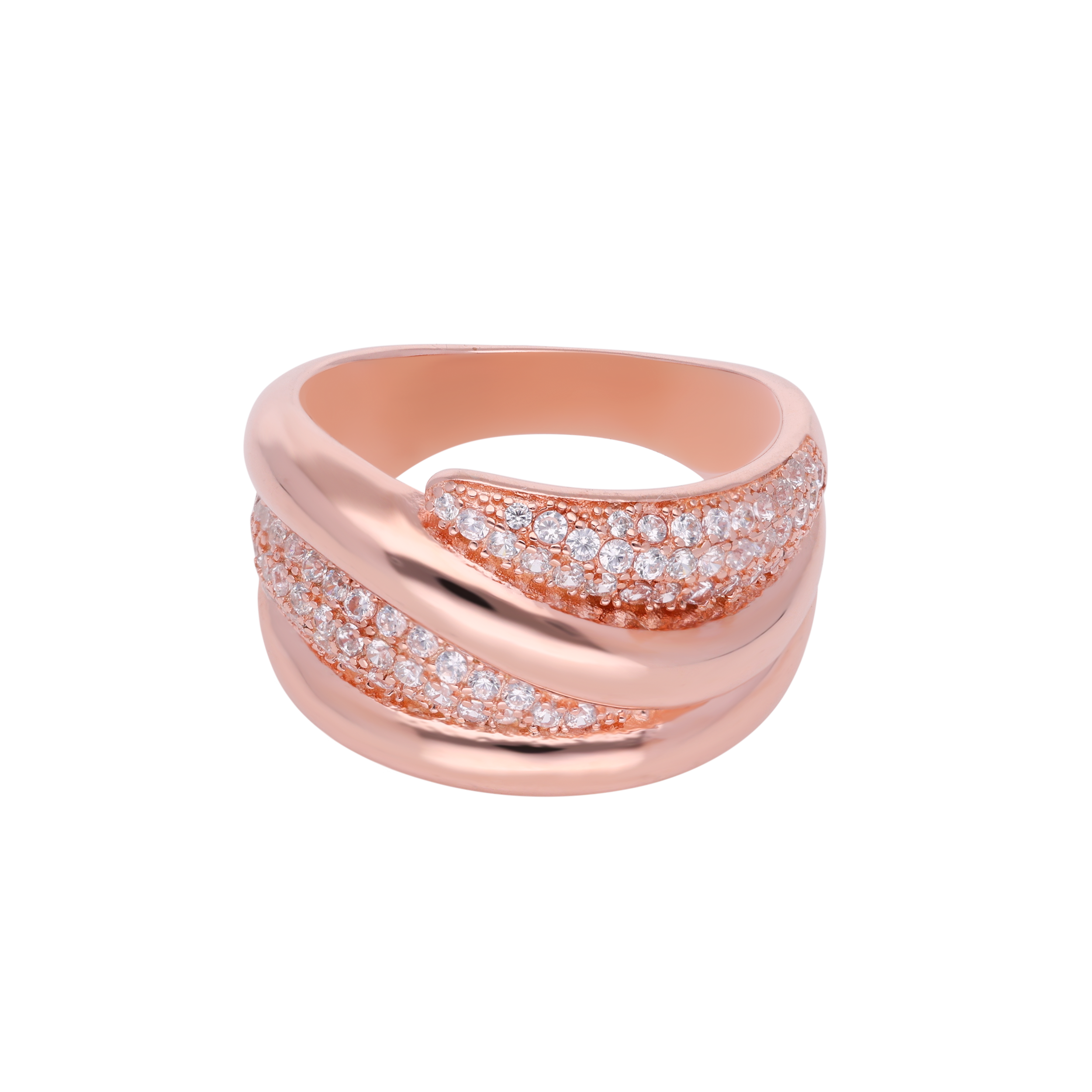 Elegant Swirl Rose Gold Ring | SKU: 0019281445, 0019281469