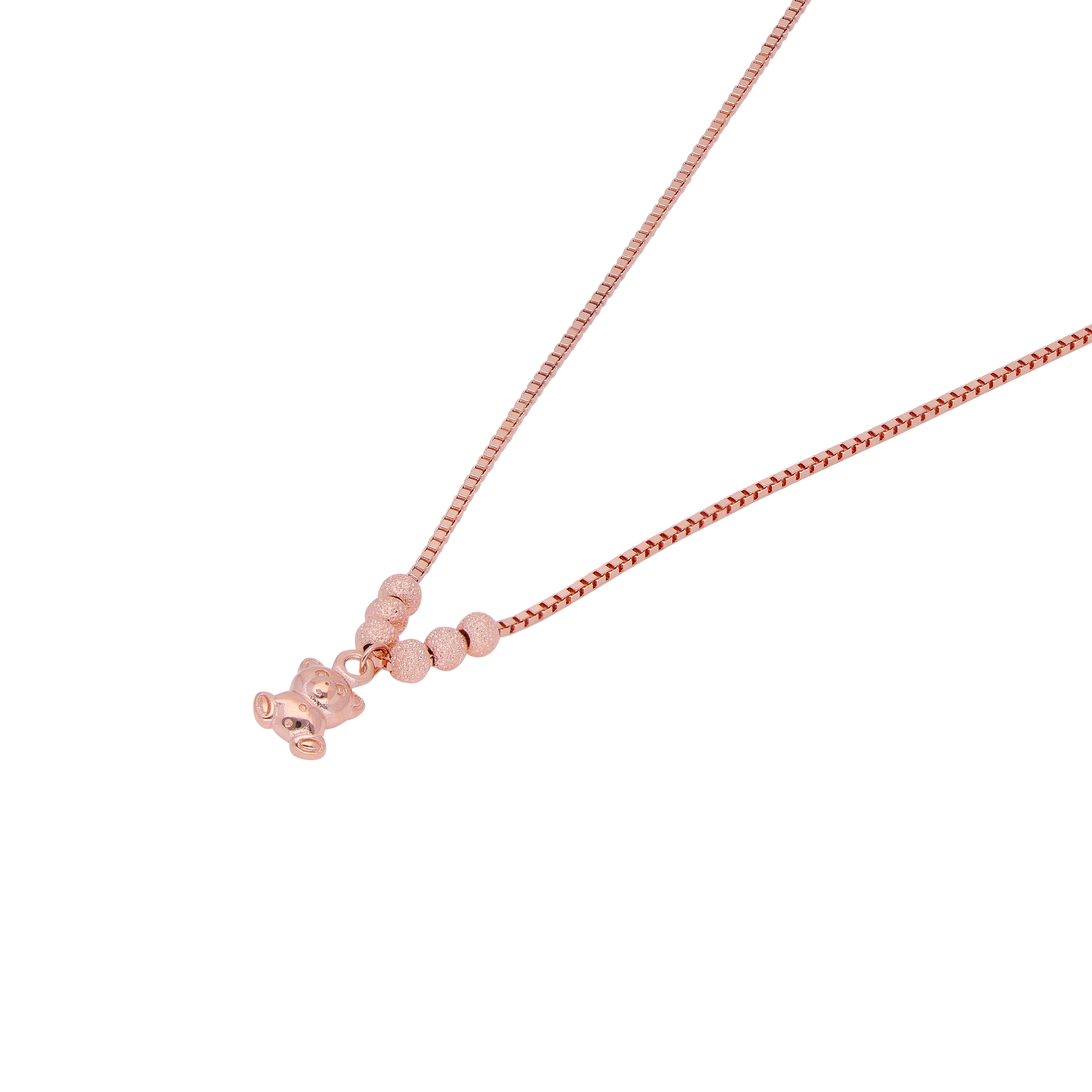 Rose Gold Teddy Bear Pendant with Sparkle Accents | SKU: 0019272214, 0019281681, 0019272351, 0019281544