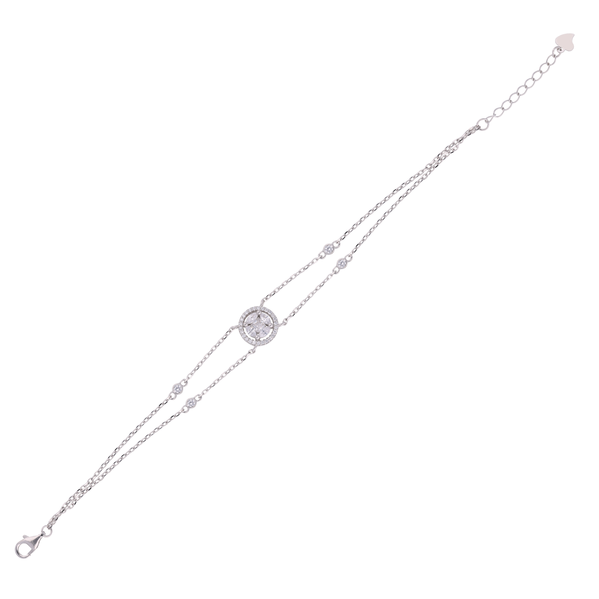 Orbital Elegance: Sterling Silver Round Bracelet | SKU: 0002984353, 0002983967