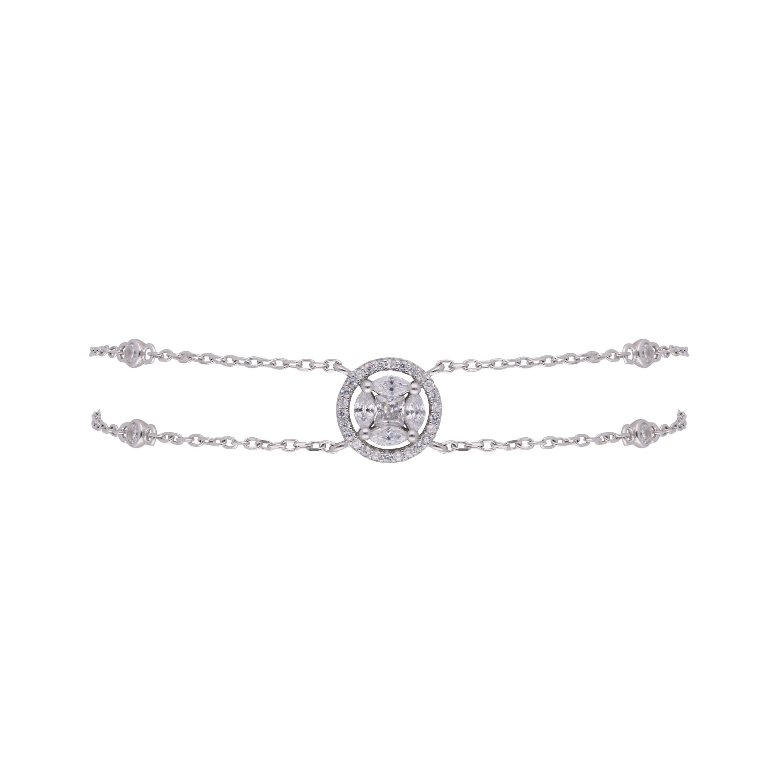 Orbital Elegance: Sterling Silver Round Bracelet | SKU: 0002984353, 0002983967 - crash.club by CKC