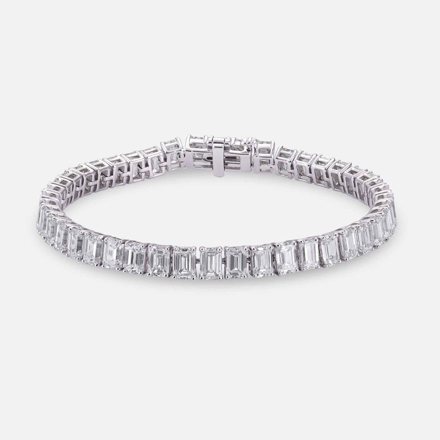 Emerald Cut 14.09 Carat Lab Grown Diamond Bracelet  | SKU: 0019325538