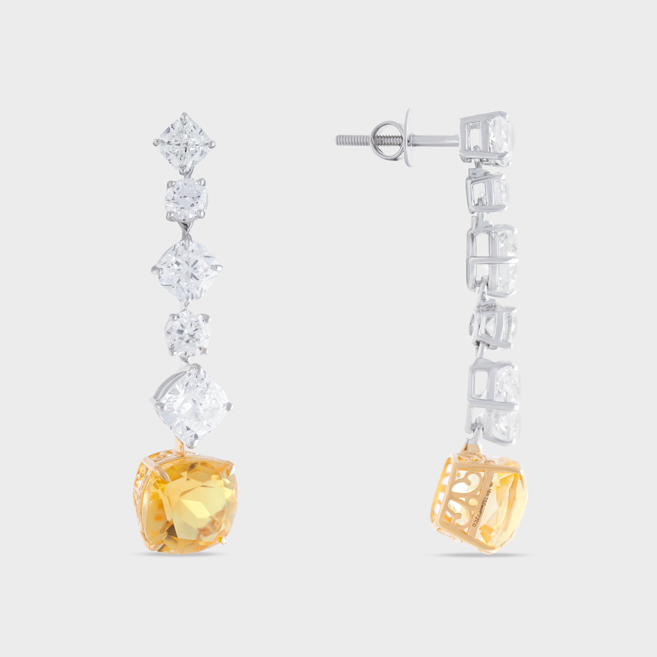 Eternal Sparkle Lab Grown Diamond Ear Drops in White Gold | SKU: 0019512303