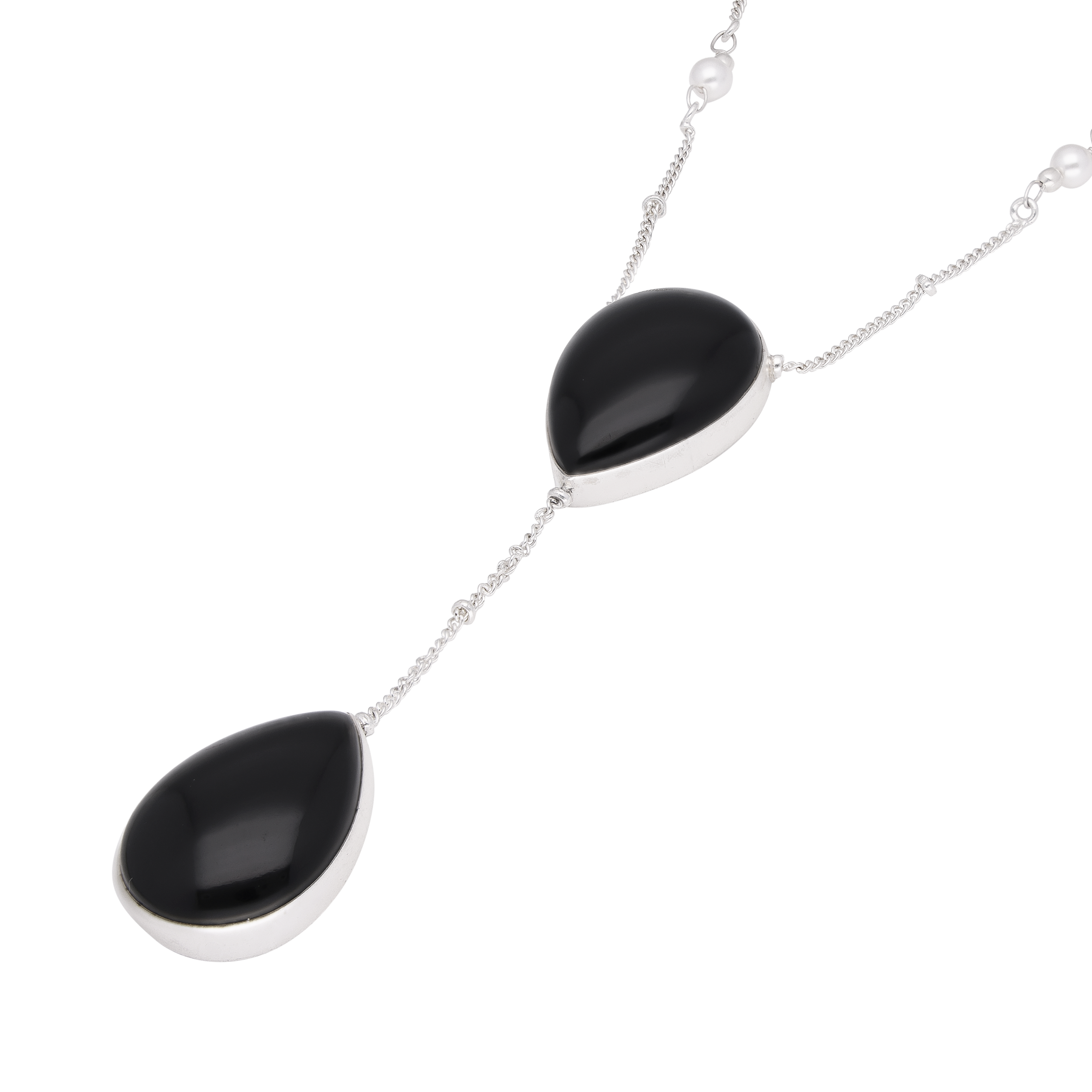 Contemporary Elegance Black Onyx Y-Necklace | SKU: 0019586106