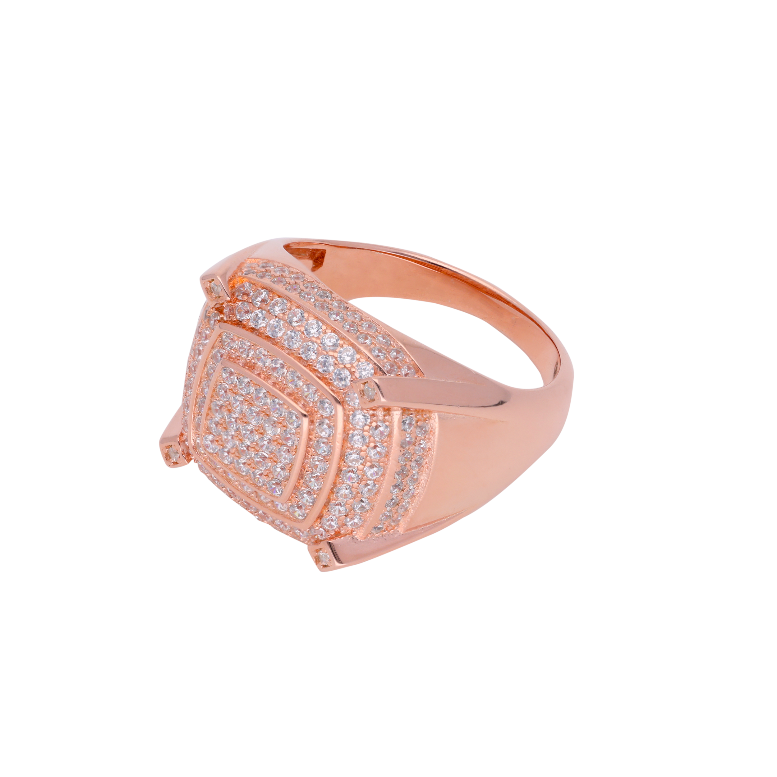 Men's Sterling Silver Ring Rose Gold with Cubic Zirconia | SKU: 0019756943, 0019756936, 0019756967, 0019756950, 0019756974